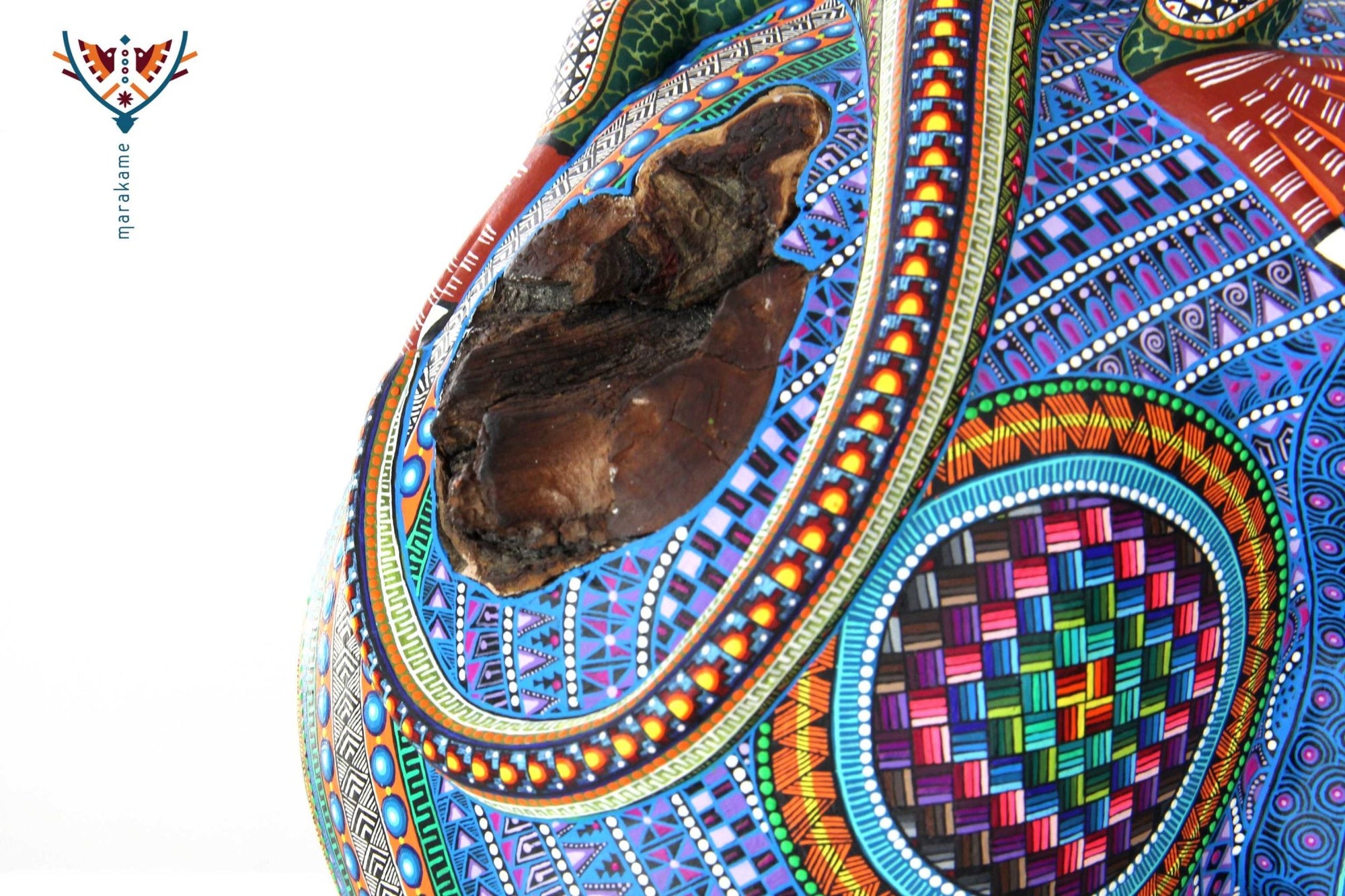 Alebrije - Perro con Iguana - Arte Huichol - Marakame