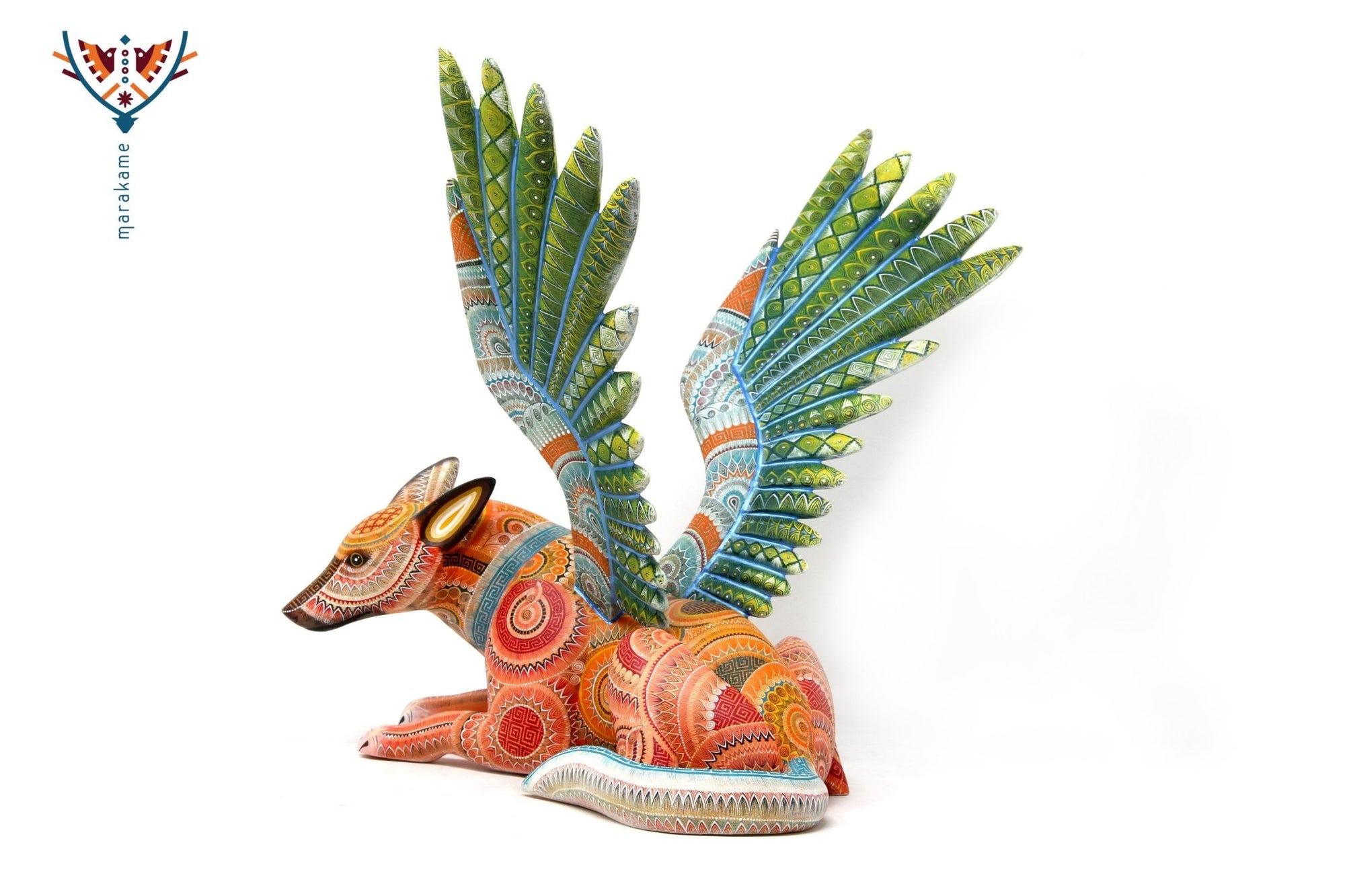 Alebrije - Perro del más allá - Arte Huichol - Marakame
