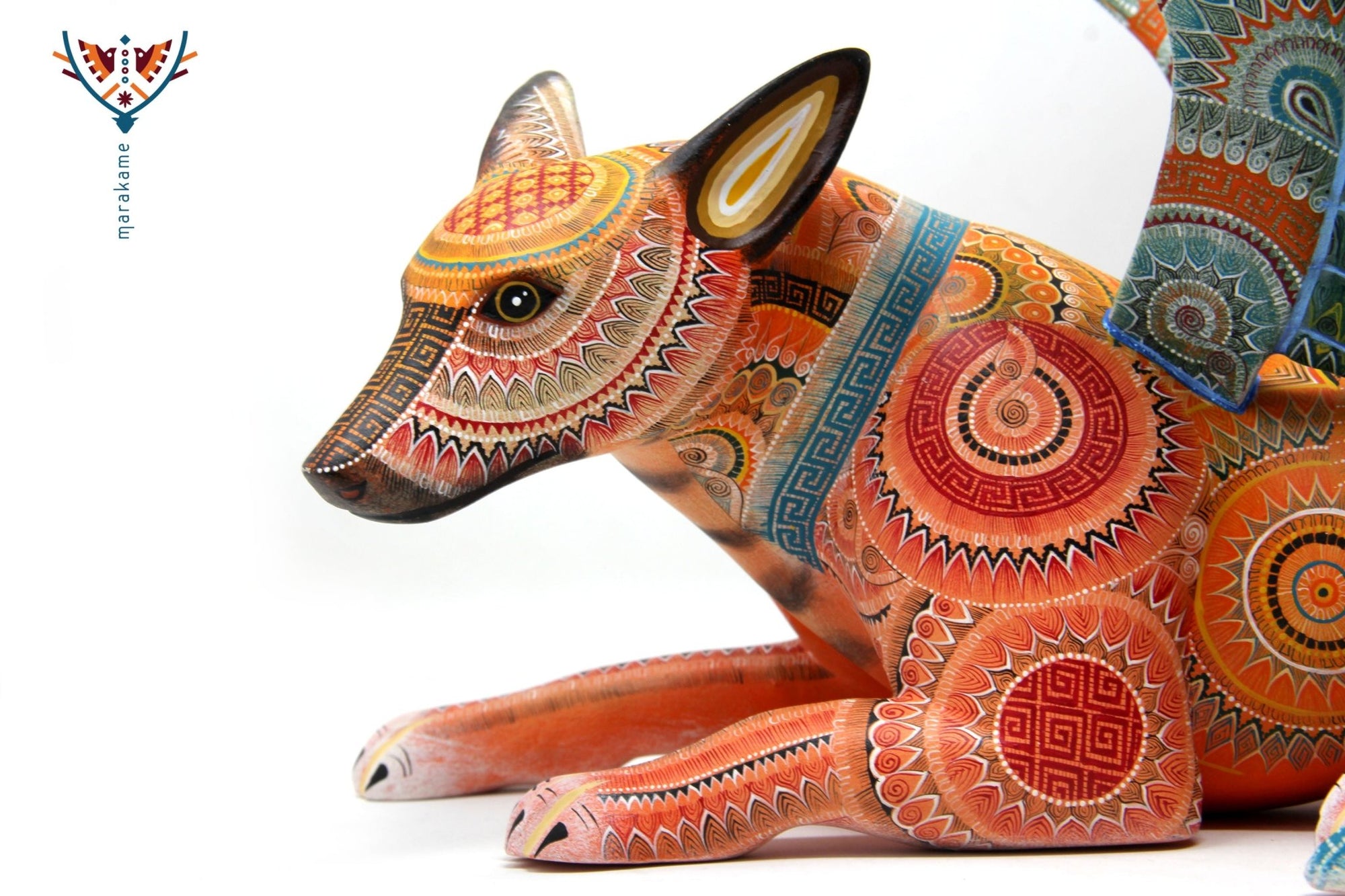 Alebrije - Perro del más allá - Arte Huichol - Marakame