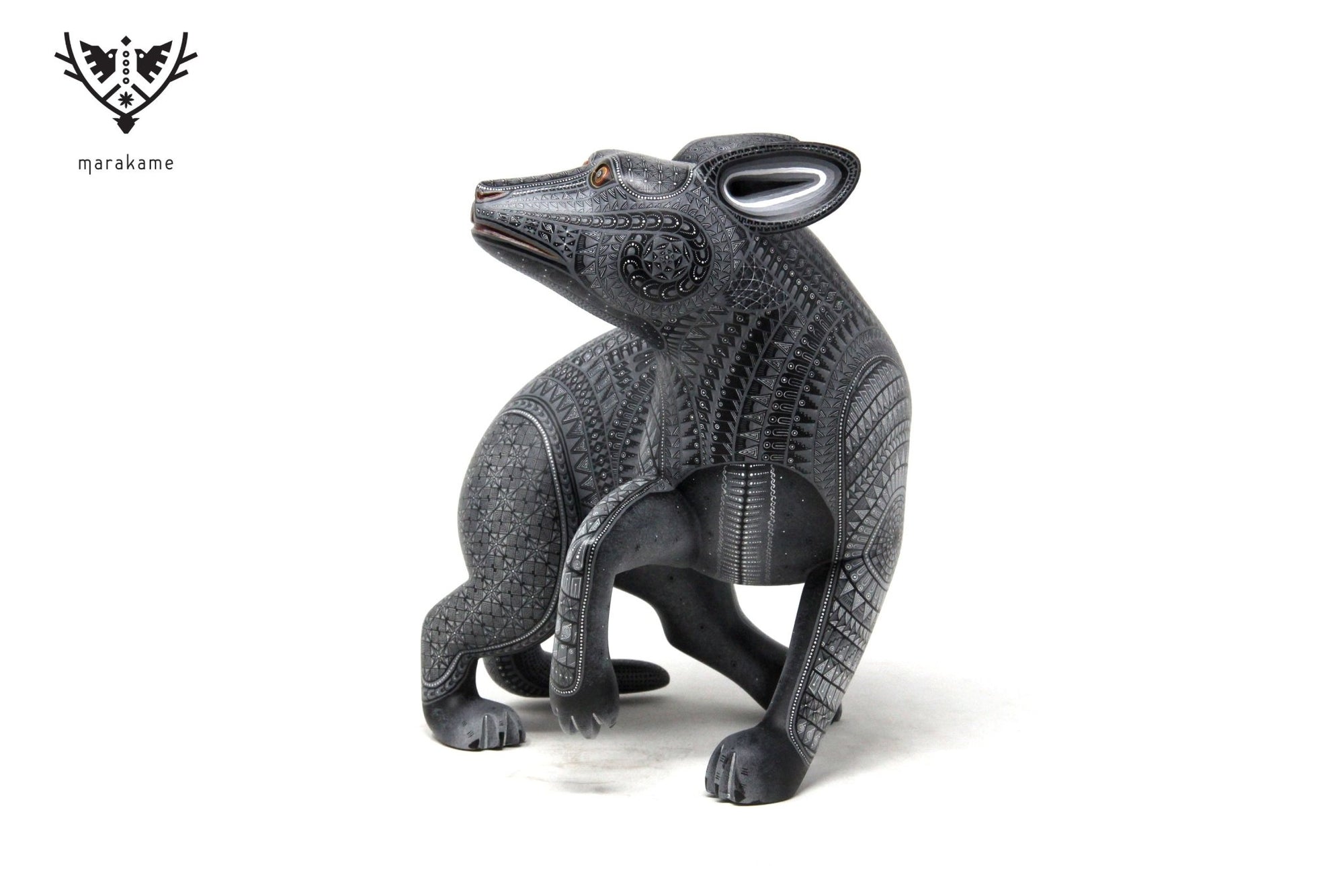 Alebrije Perro negro - Bekw' nazahui - Arte Huichol - Marakame