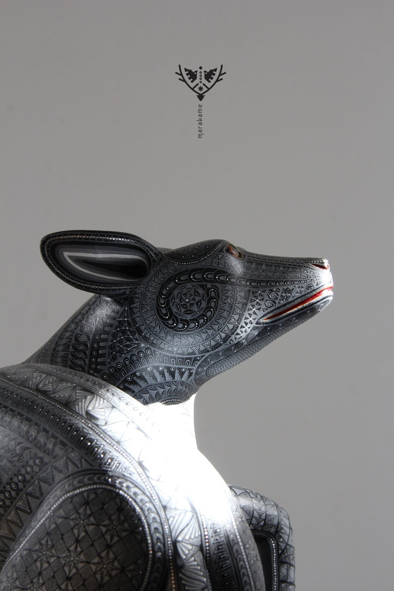 Alebrije Perro negro - Bekw' nazahui - Arte Huichol - Marakame