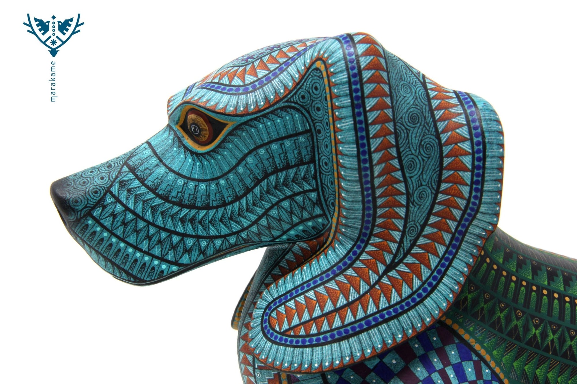 Alebrije - Perro Salchicha - Arte Huichol - Marakame
