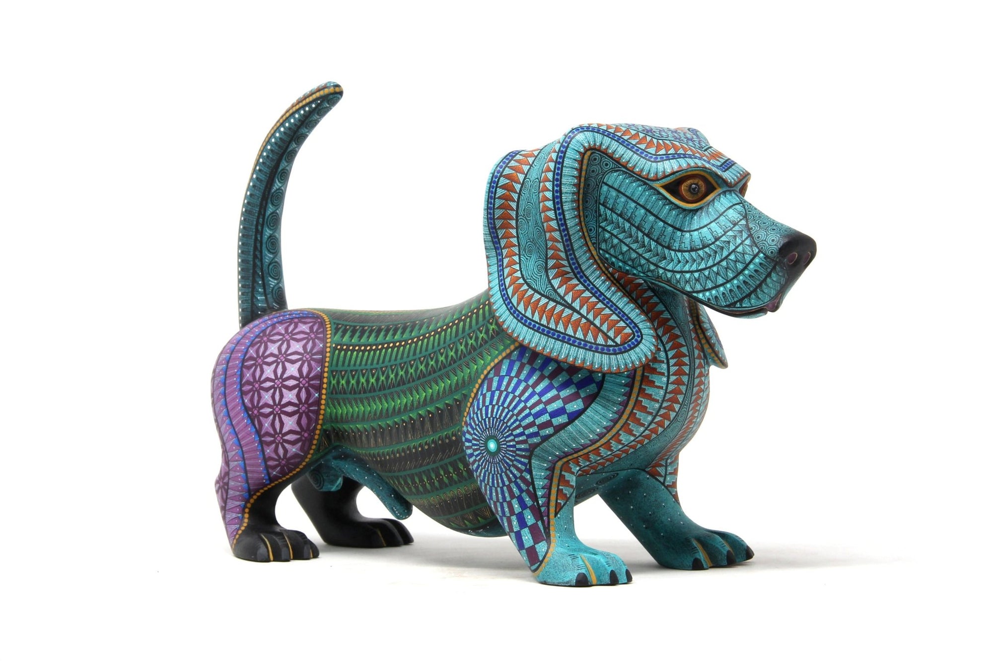 Alebrije - Perro Salchicha - Arte Huichol - Marakame