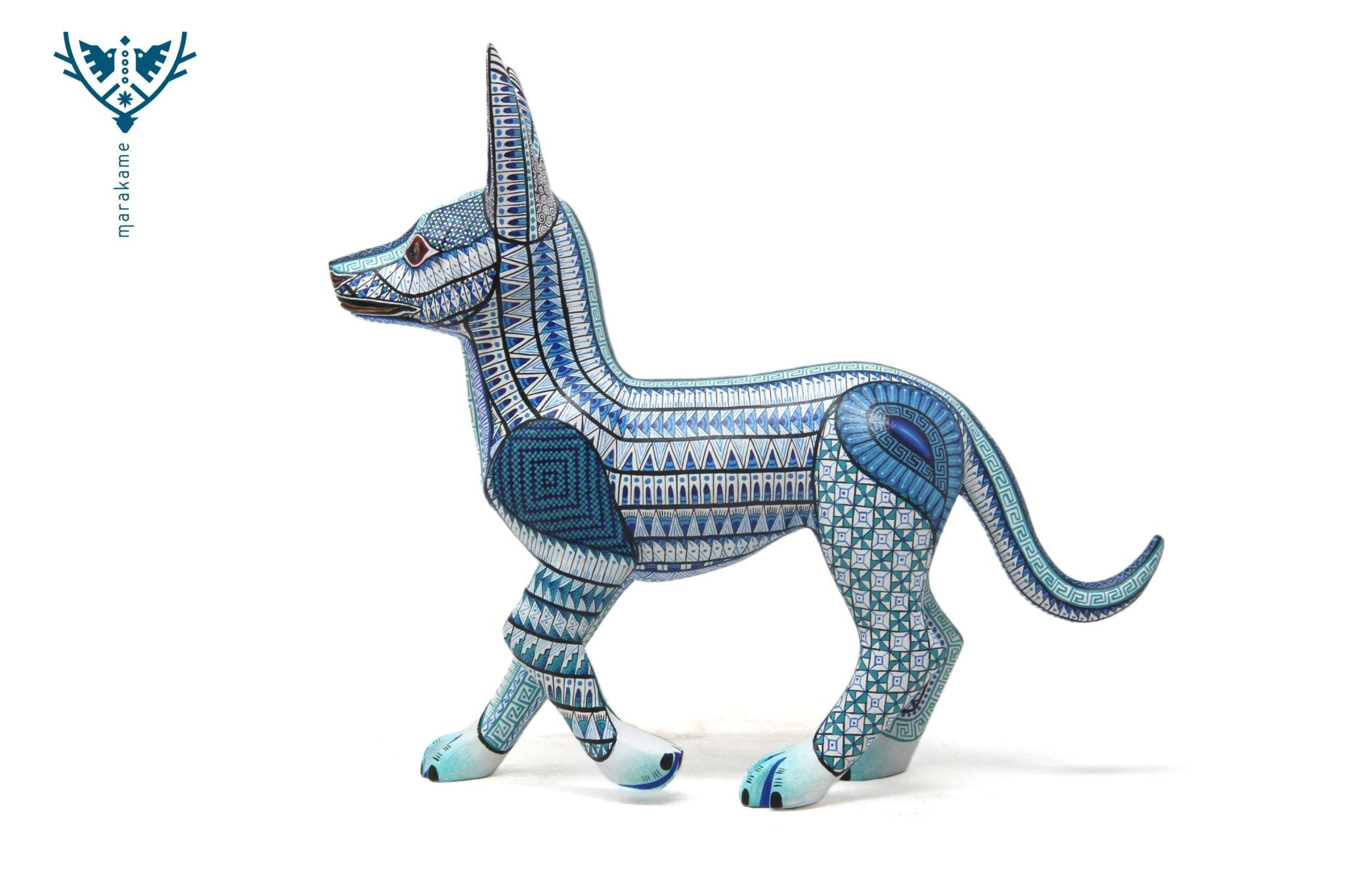 Alebrije - Perro Xolito - Arte Huichol - Marakame