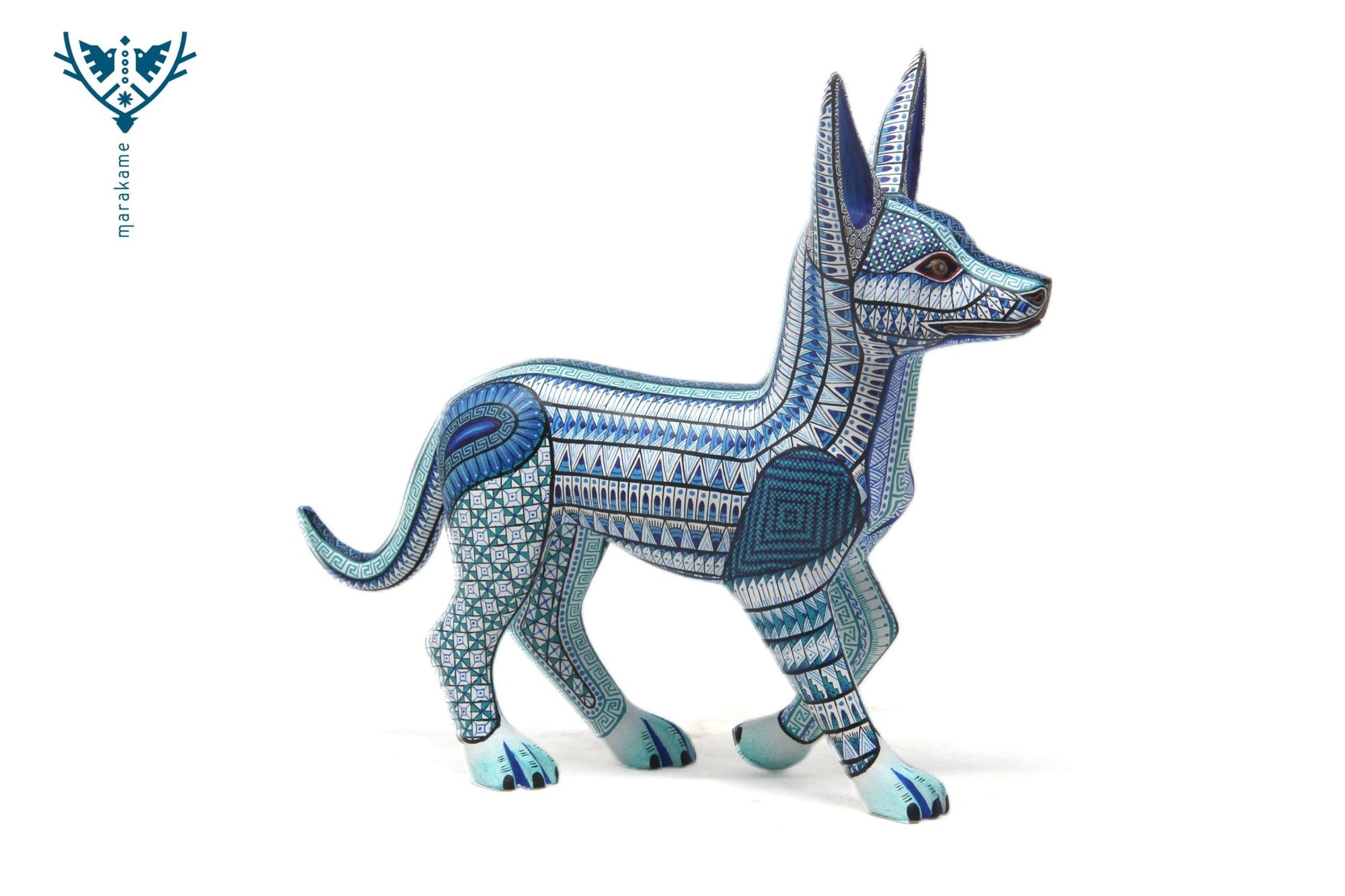 Alebrije - Perro Xolito - Arte Huichol - Marakame
