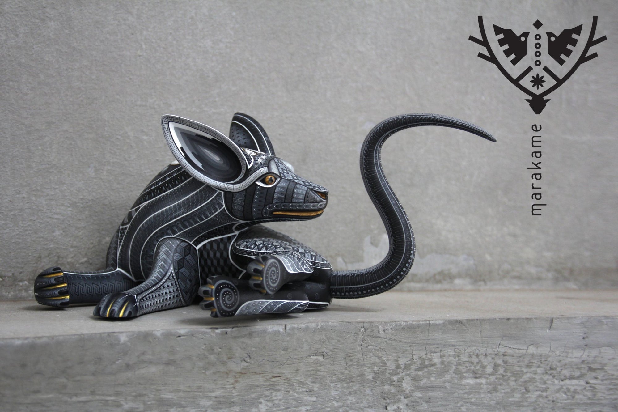 Alebrije - Perro Xoloitzcuintle - Arte Huichol - Marakame