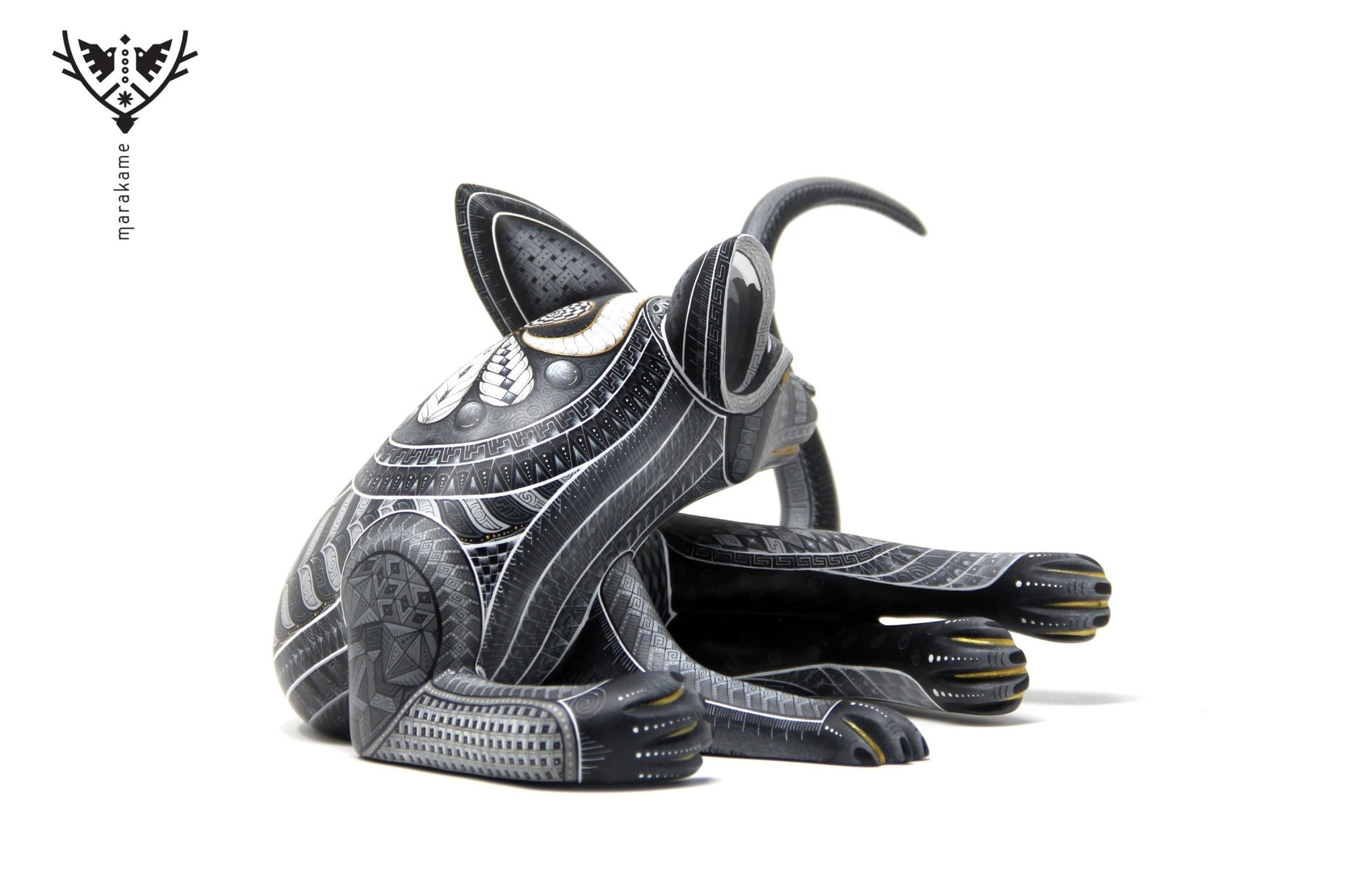 Alebrije - Perro Xoloitzcuintle - Arte Huichol - Marakame