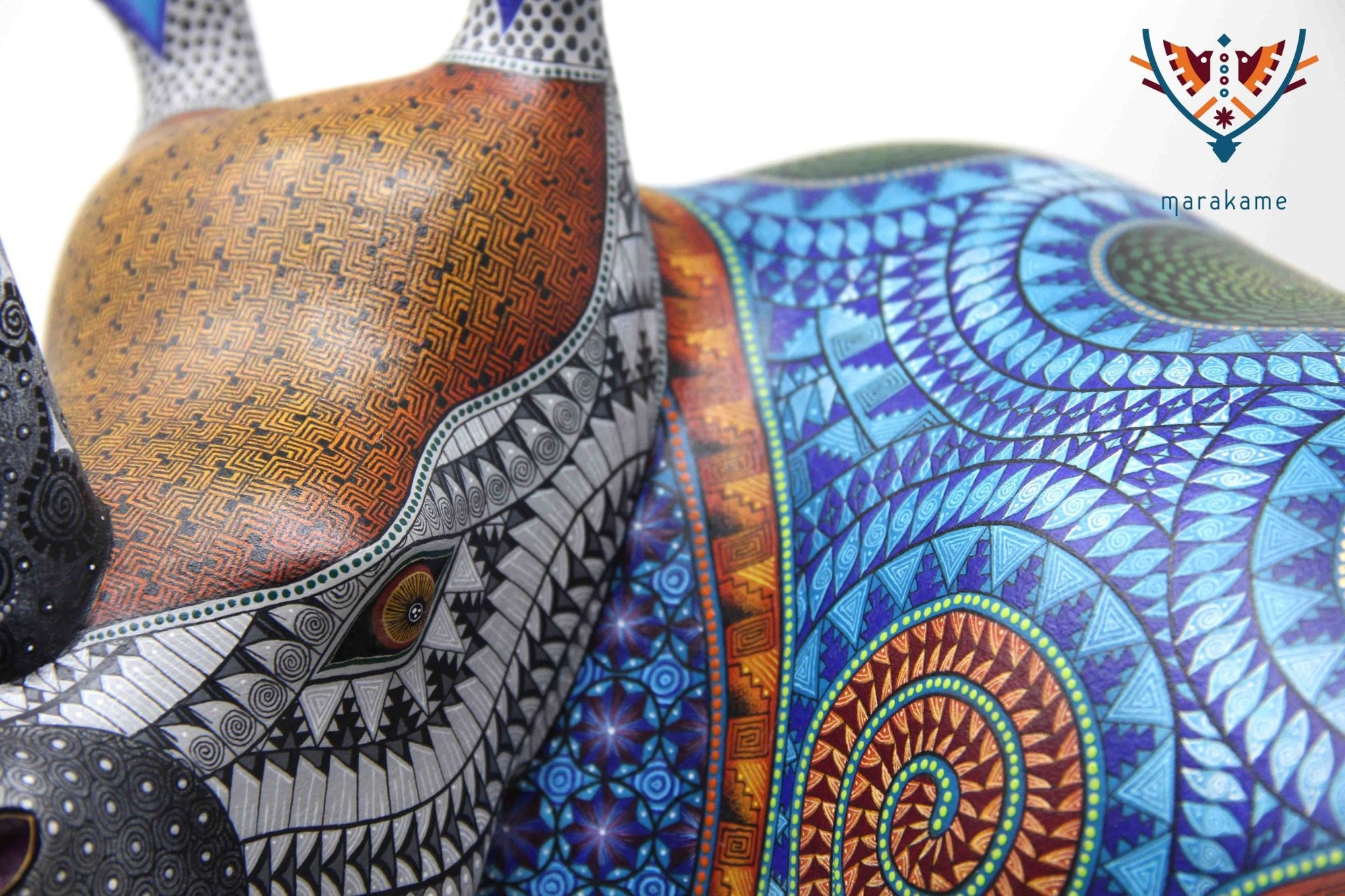 Alebrije - Rinoceronte - Arte Huichol - Marakame