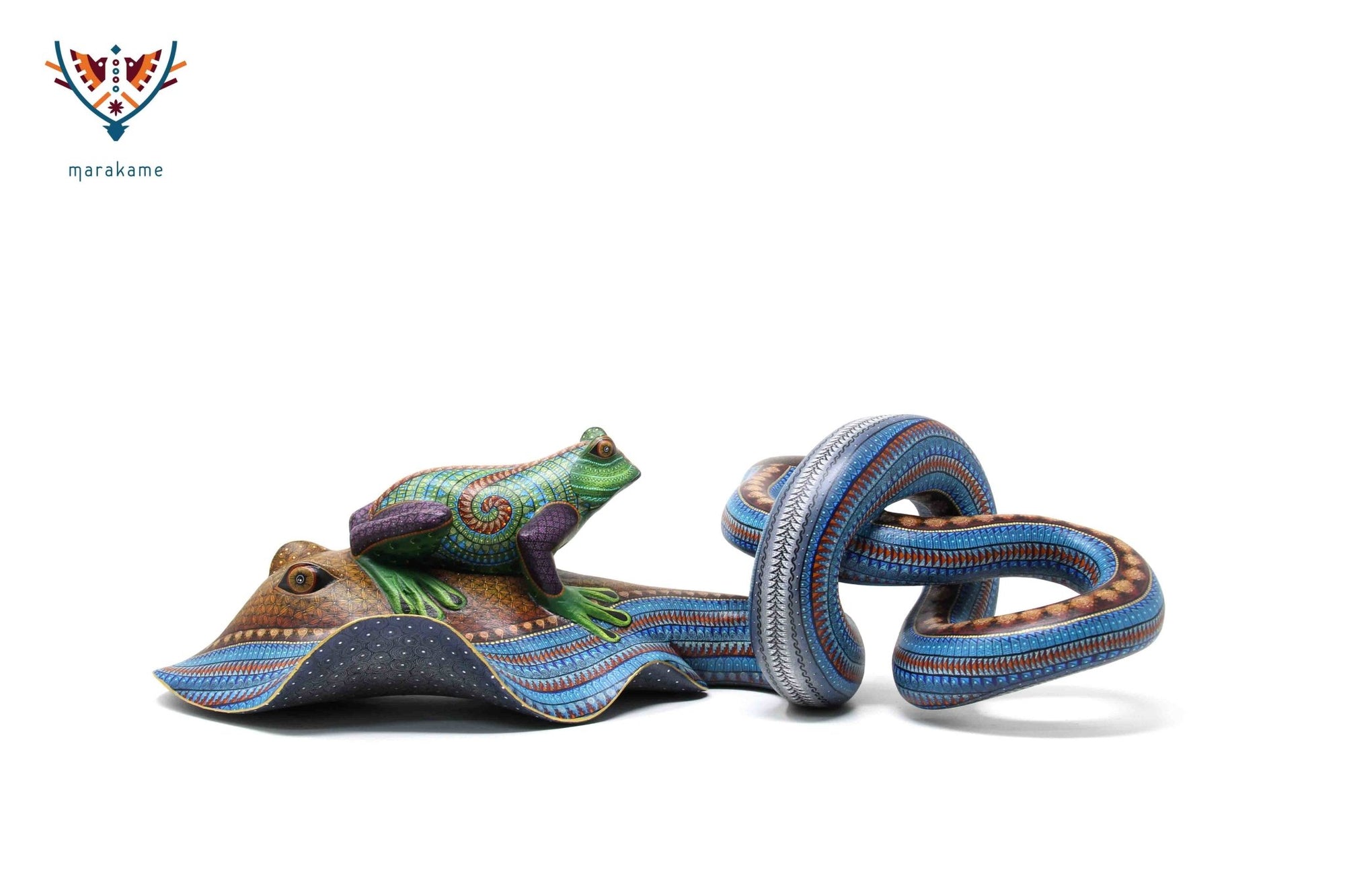 Alebrije - Serpiente Mantarraya - Arte Huichol - Marakame