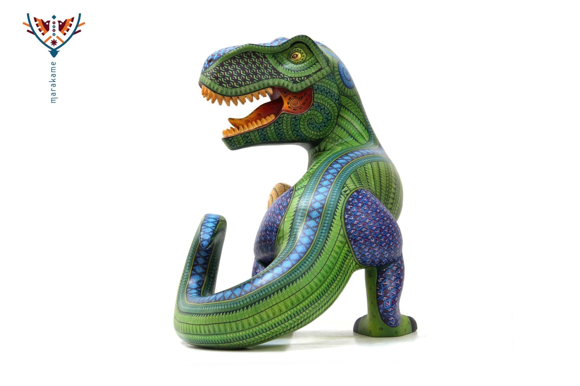 Alebrije - T-Rex - Arte Huichol - Marakame