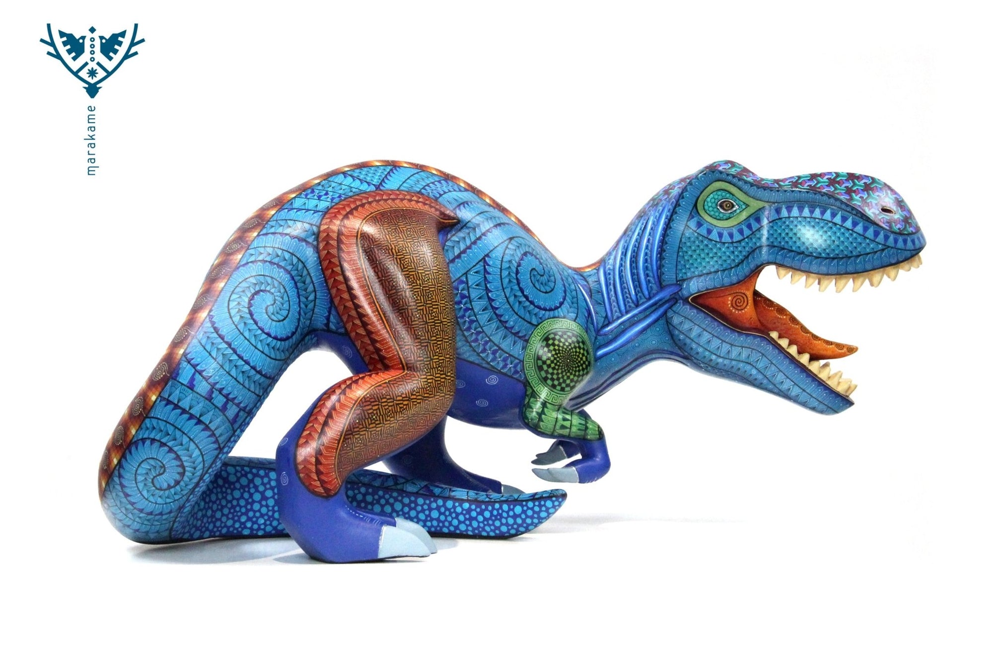 Alebrije - T-Rex - Arte Huichol - Marakame