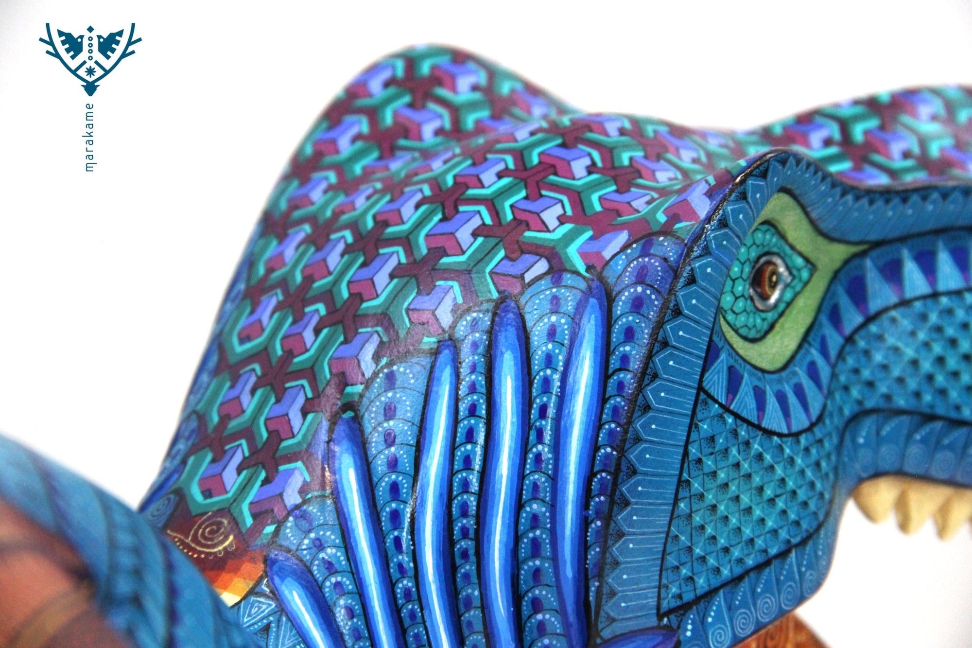 Alebrije - T-Rex - Arte Huichol - Marakame