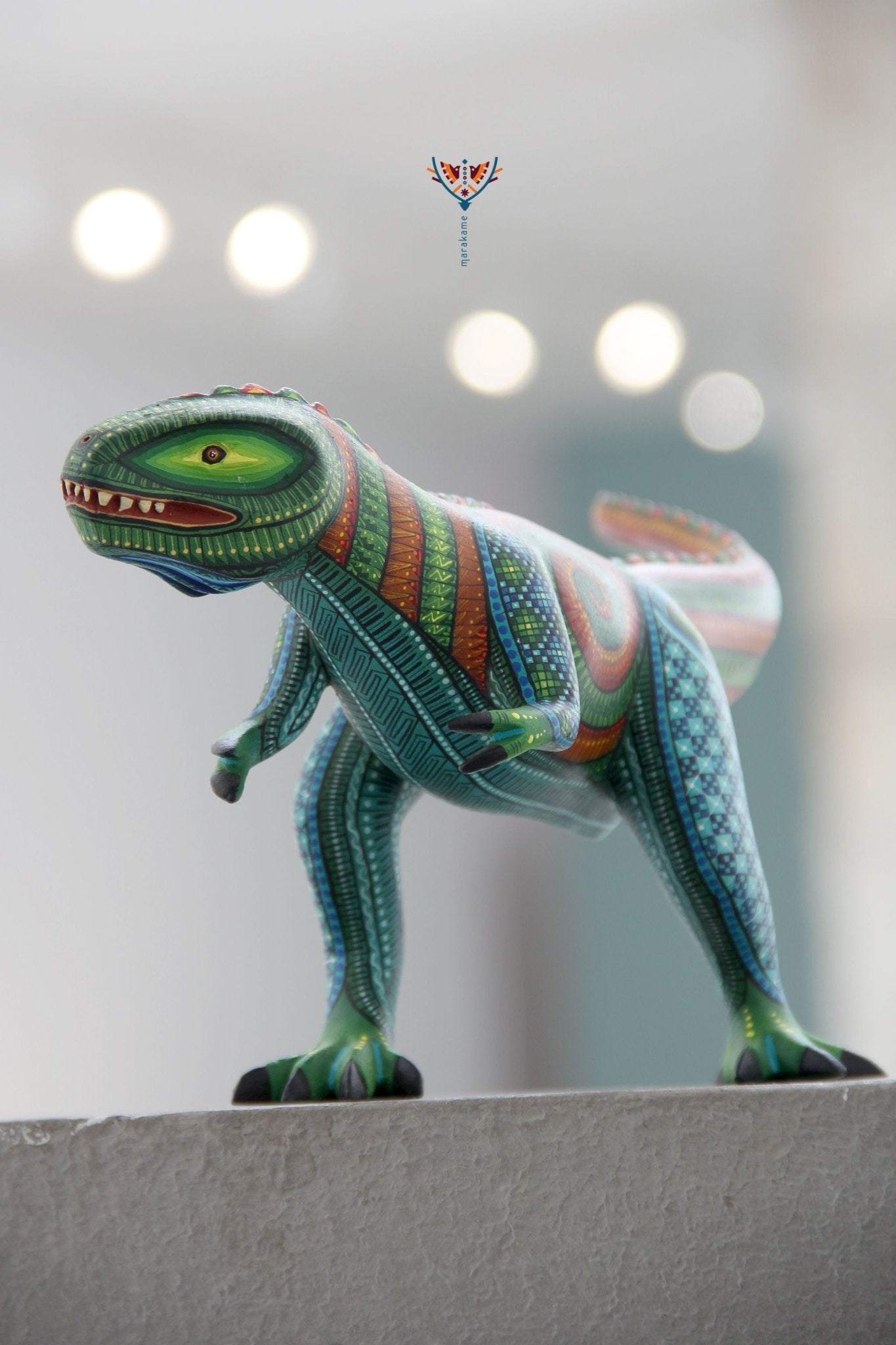 Alebrije - T-Rex I - Arte Huichol - Marakame