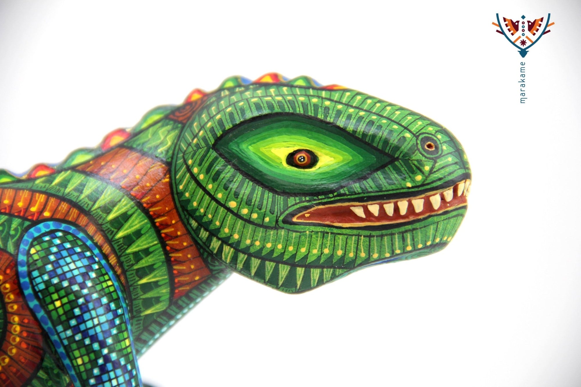 Alebrije - T-Rex I - Arte Huichol - Marakame