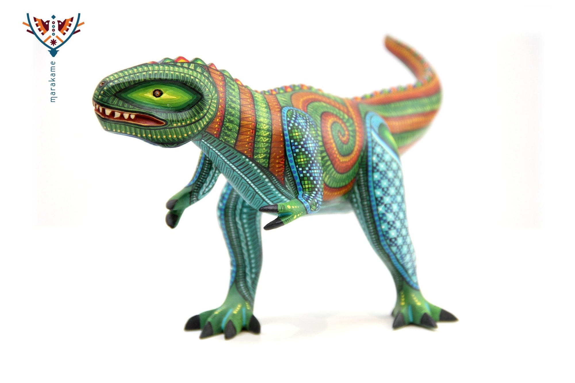 Alebrije - T-Rex I - Arte Huichol - Marakame