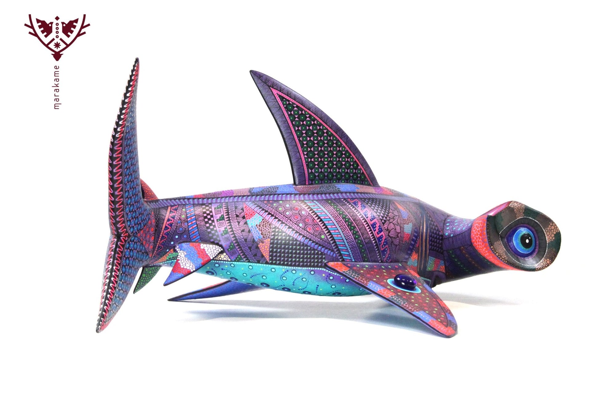 Alebrije - Tiburón Martillo - Arte Huichol - Marakame