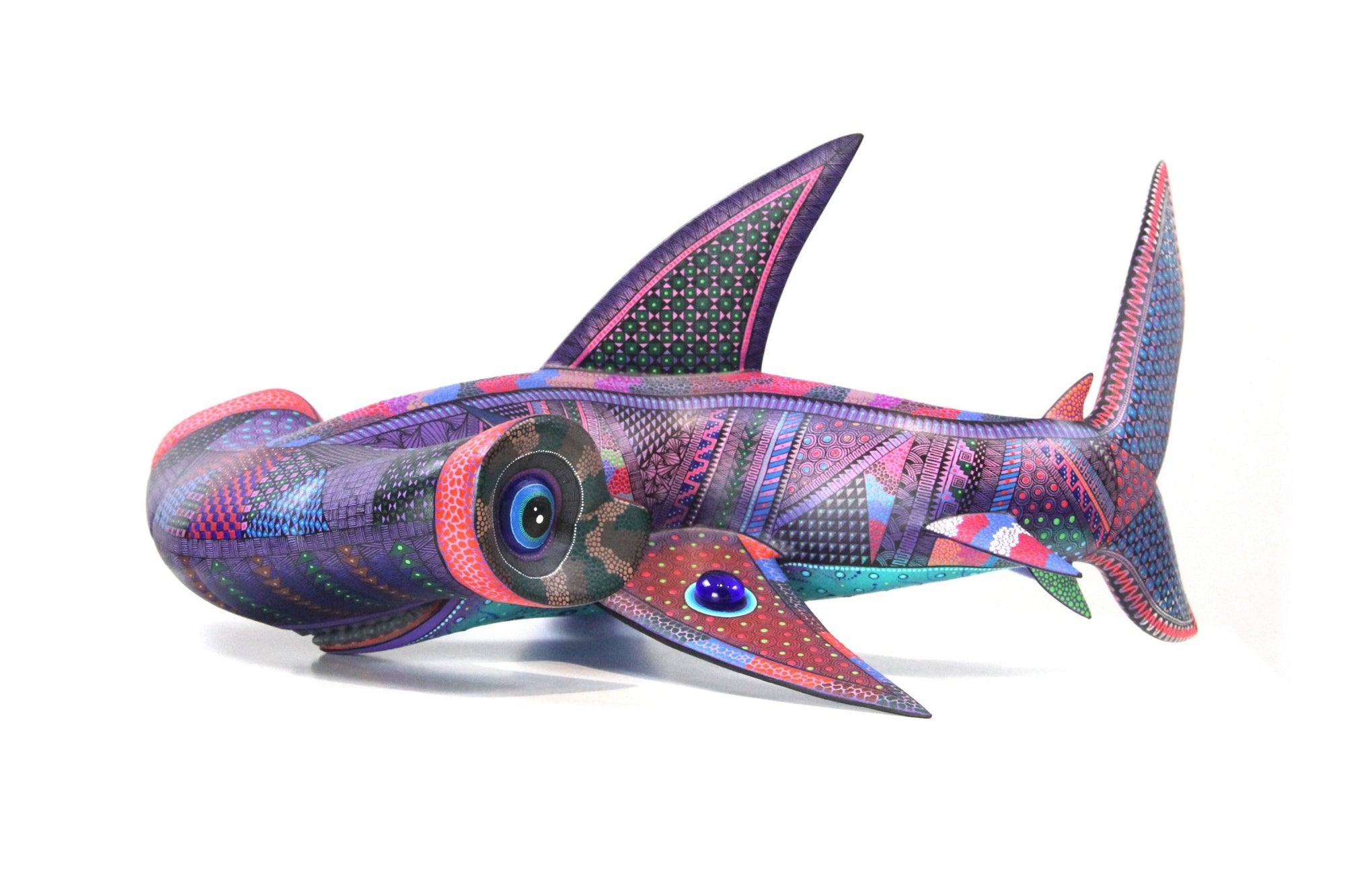 Alebrije - Tiburón Martillo - Arte Huichol - Marakame