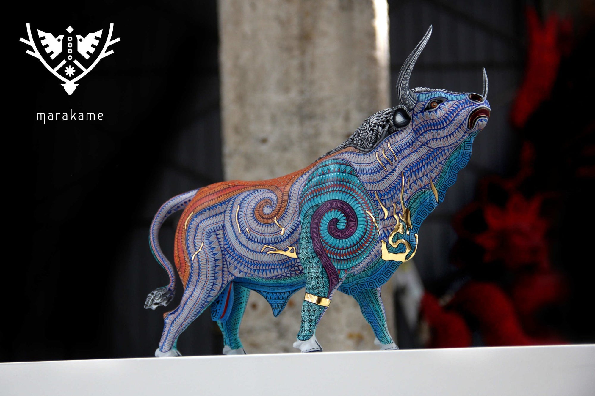 Alebrije - Toro - Arte Huichol - Marakame
