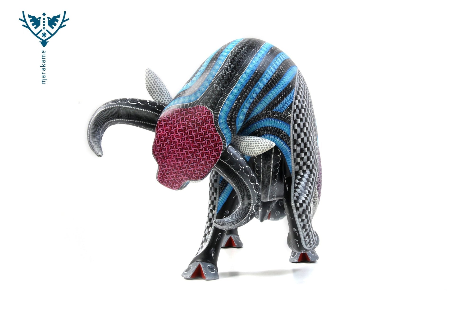 Alebrije Toro - Goon ngola - Arte Huichol - Marakame