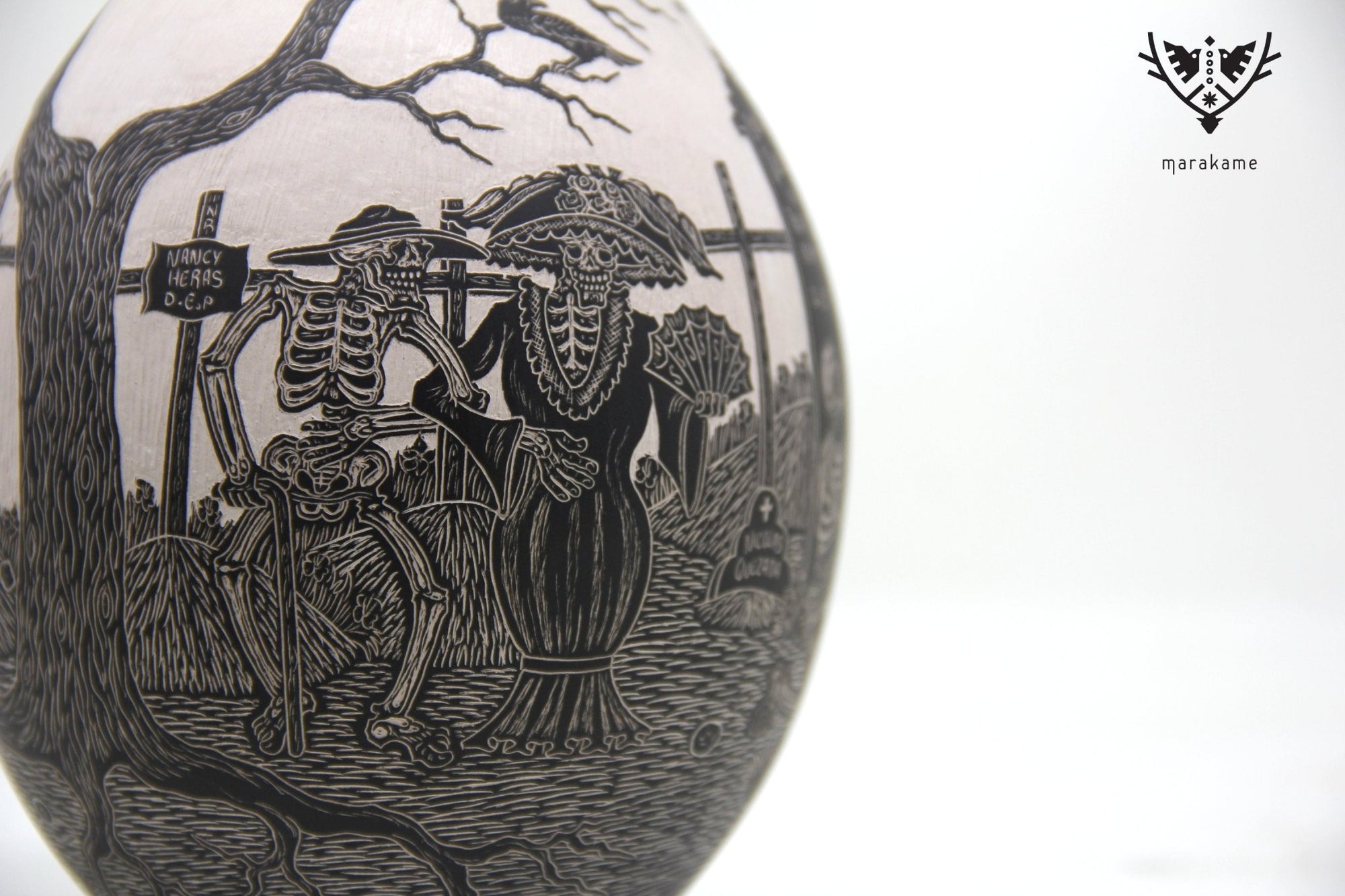 Cerámica de Mata Ortiz - Cementerio sin descanso - Día - Arte Huichol - Marakame