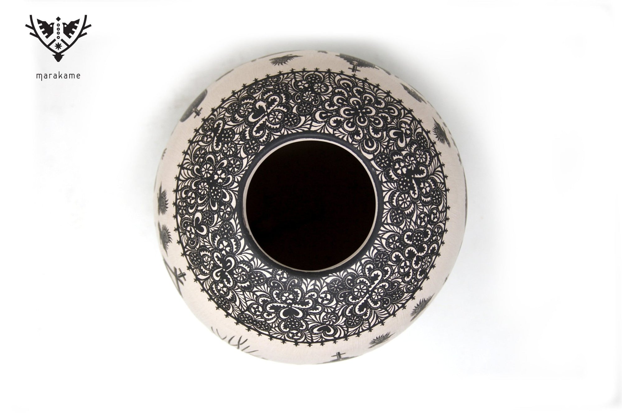 Cerámica de Mata Ortiz - Descanso en paz - Día - Arte Huichol - Marakame