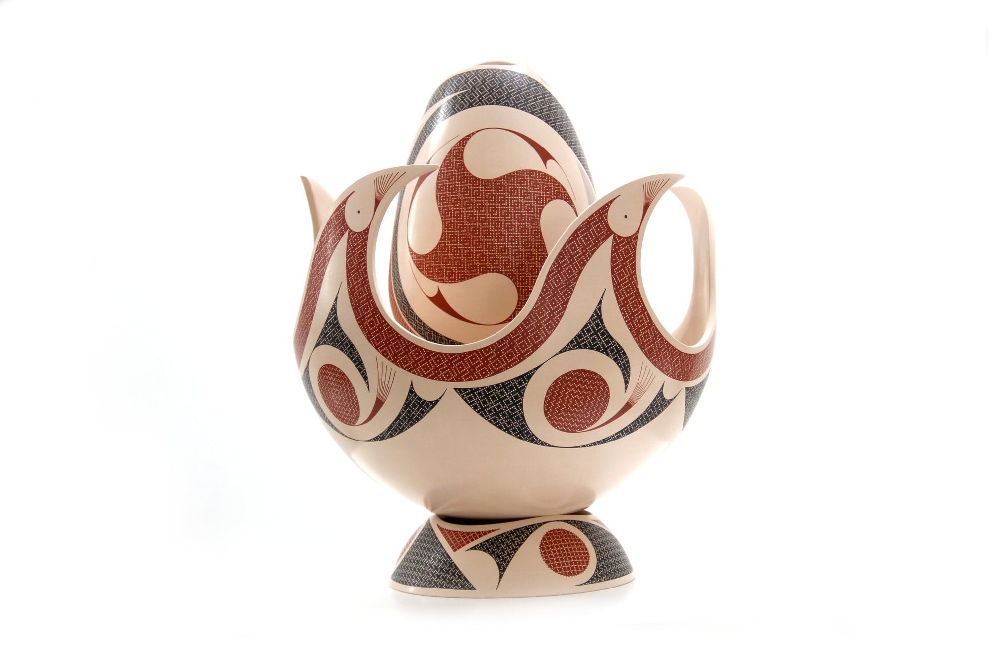Cerámica de Mata Ortiz - Fuego - Pieza maestra - Arte Huichol - Marakame