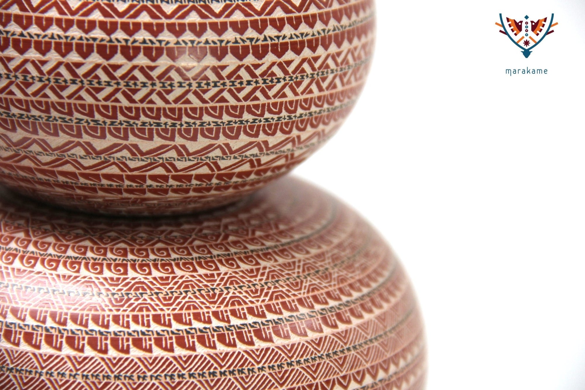 Cerámica de Mata Ortiz - Primer Lugar en Esgrafiado - Apacheta - Arte Huichol - Marakame