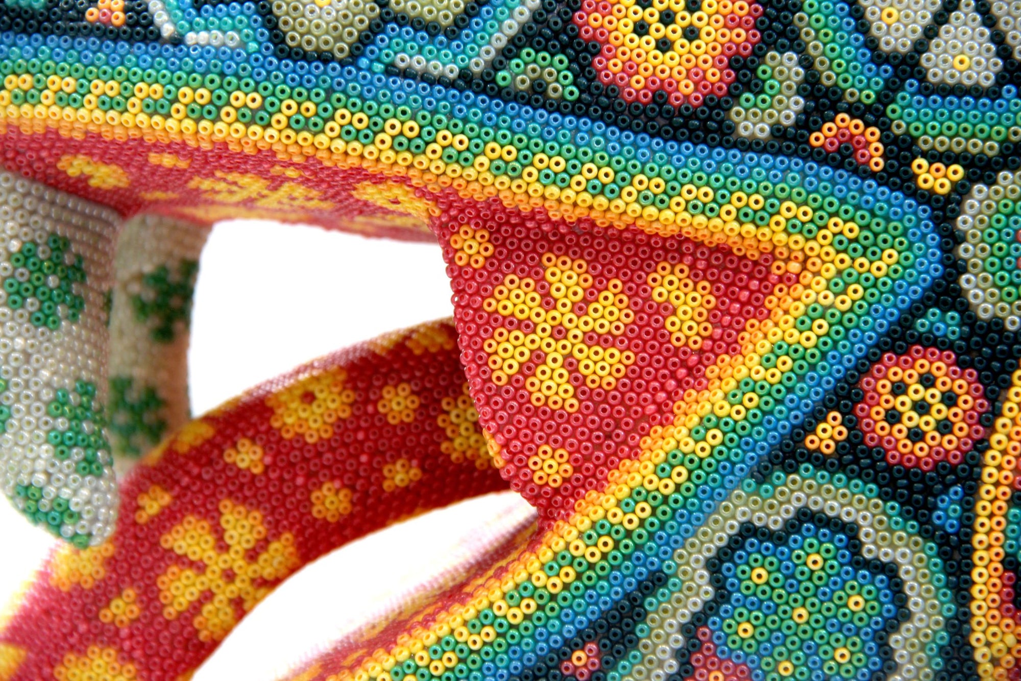 Escultura Arte Huichol - Serpiente - Raie - Arte Huichol - Marakame