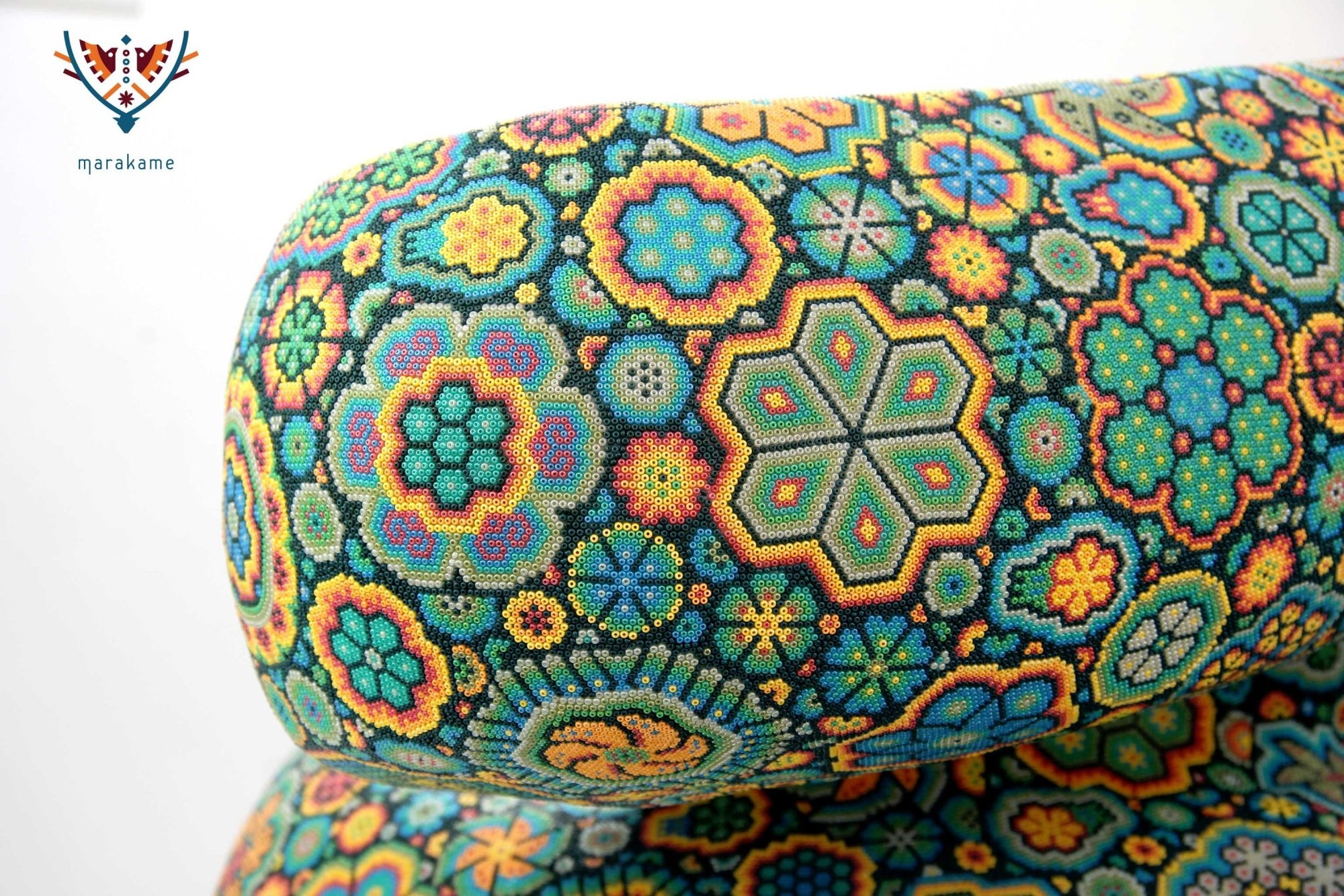 Escultura Arte Huichol - Serpiente - Raie - Arte Huichol - Marakame