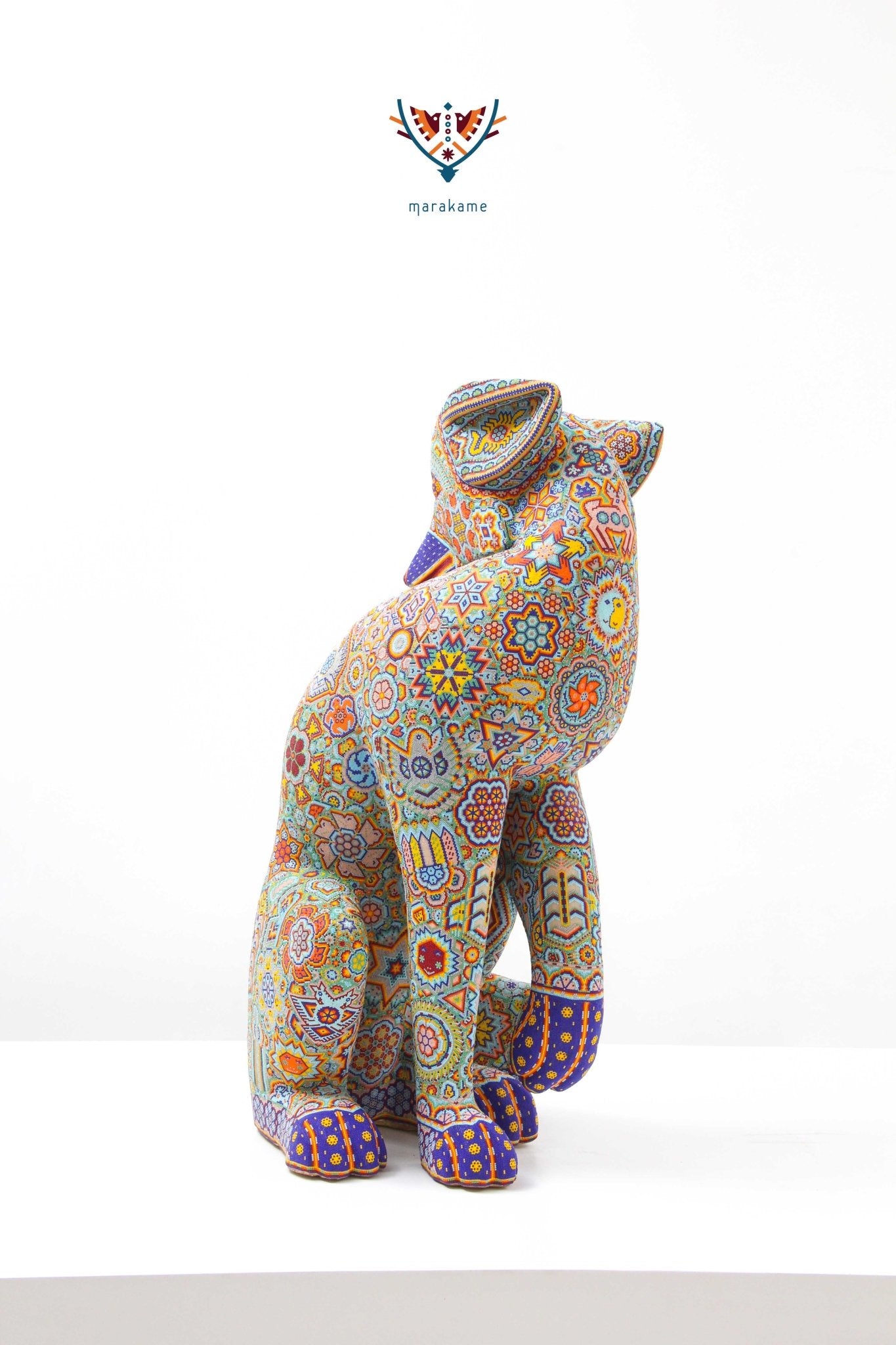 Escultura Arte Huichol - Zorro Tatéi Yurienaka - Arte Huichol - Marakame