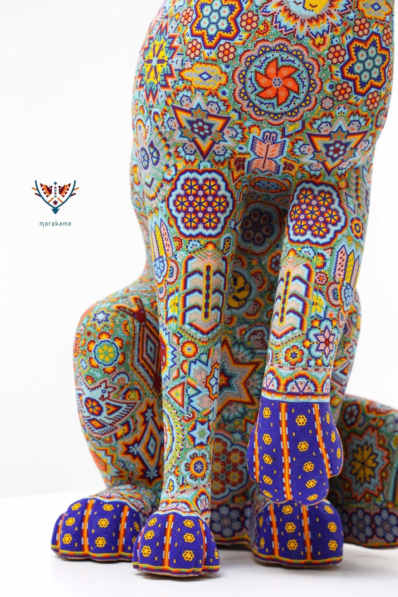 Escultura Arte Huichol - Zorro Tatéi Yurienaka - Arte Huichol - Marakame