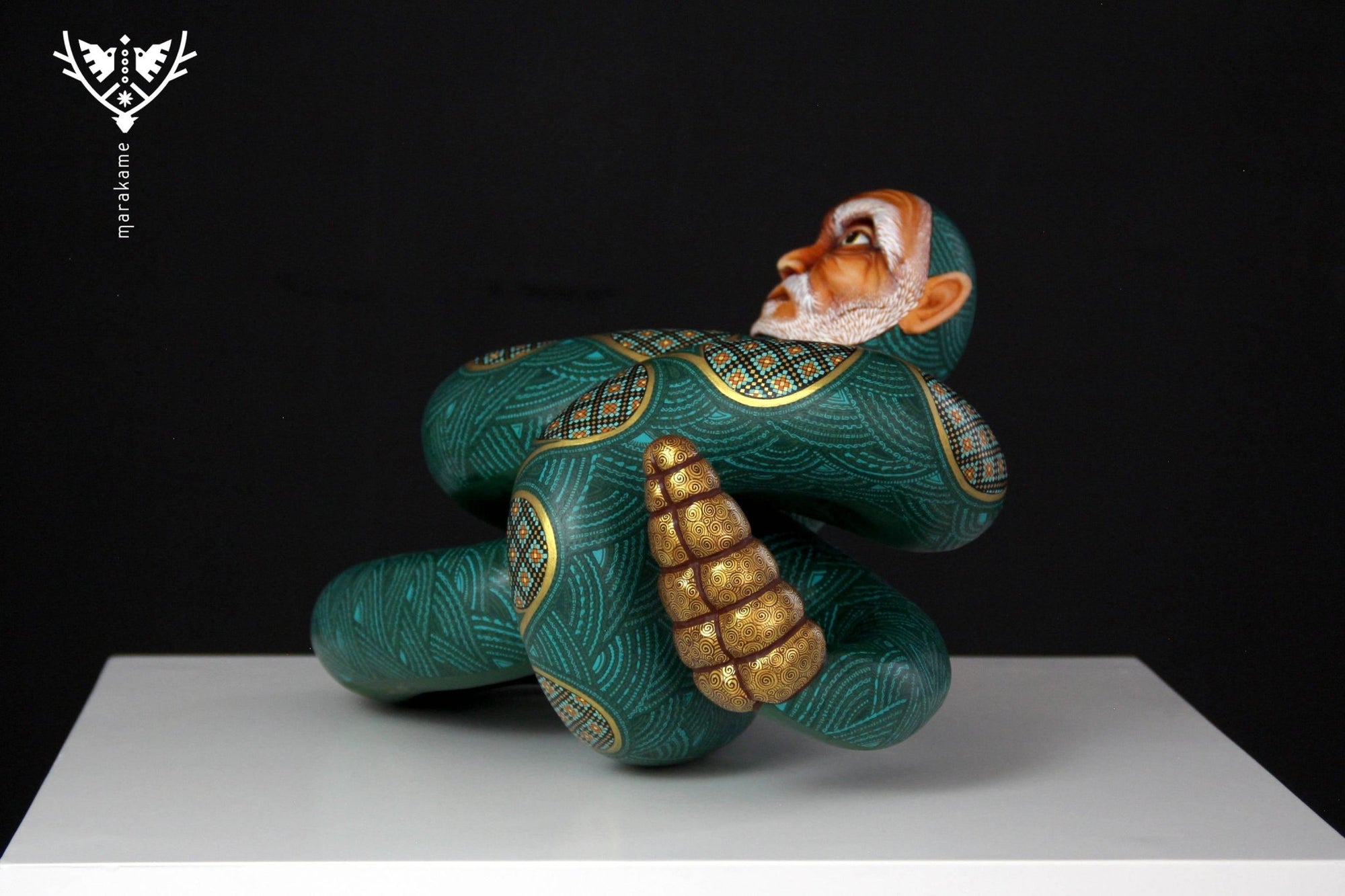 Nahual - Hombre Serpiente - Arte Huichol - Marakame