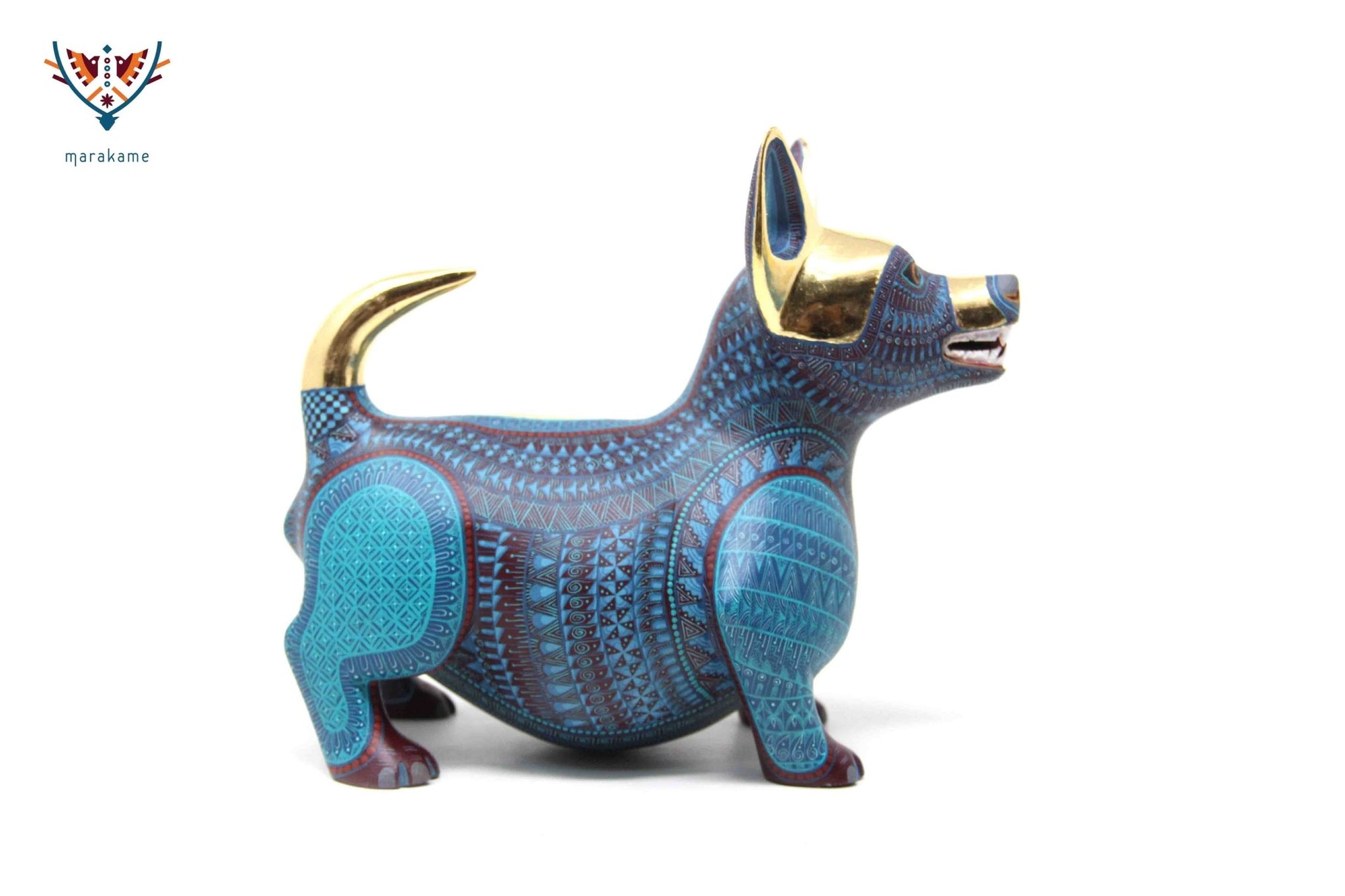 Preventa - Alebrije - Perro Tlalchichi VII - Arte Huichol - Marakame