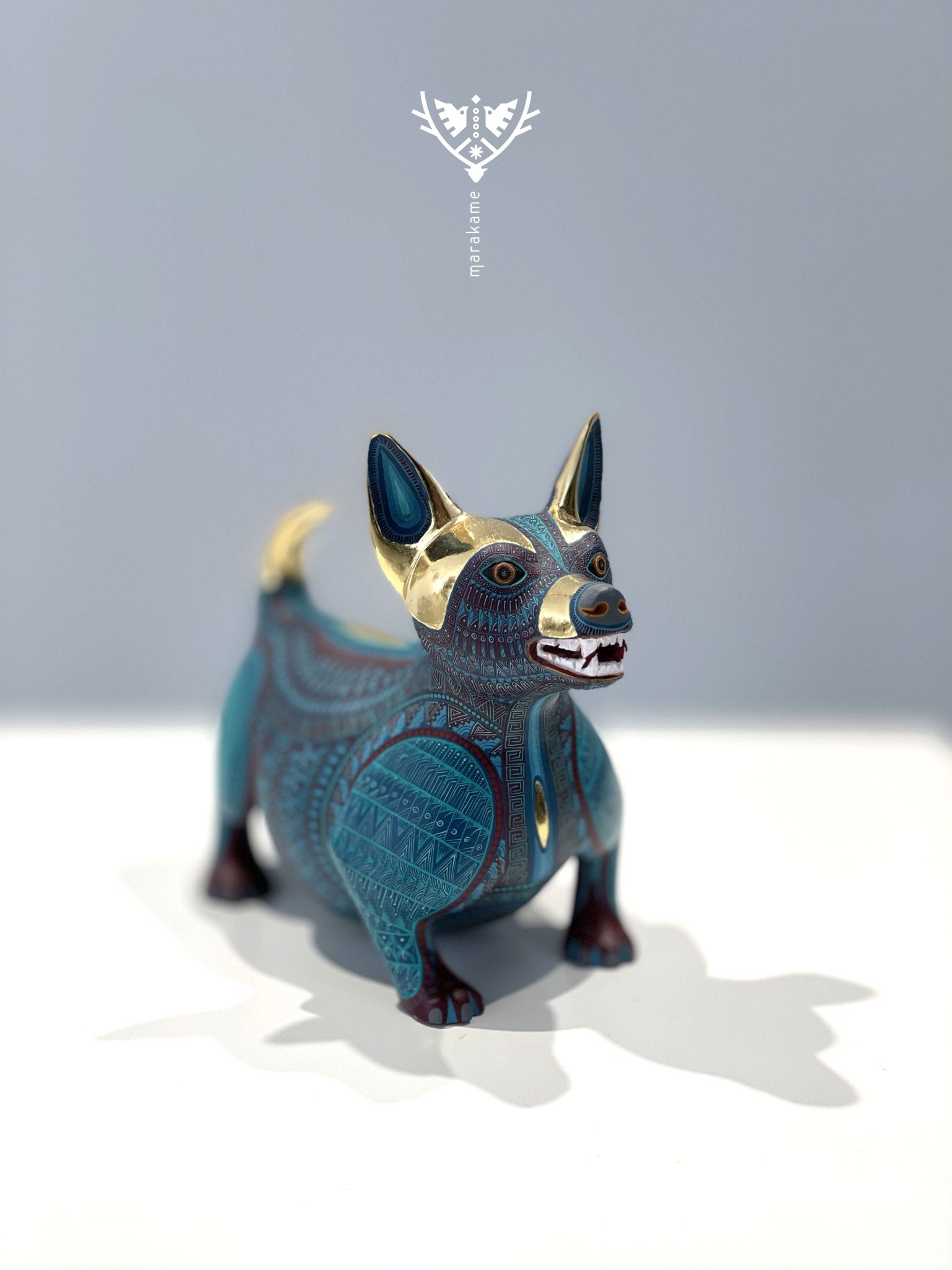 Preventa - Alebrije - Perro Tlalchichi VII - Arte Huichol - Marakame