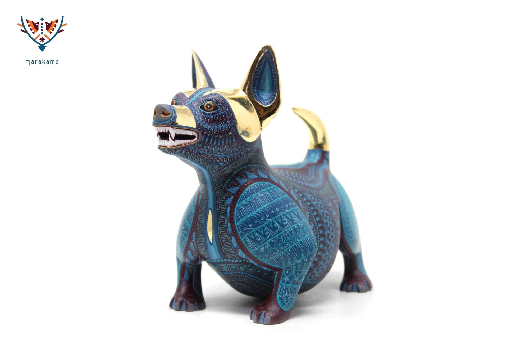 Preventa - Alebrije - Perro Tlalchichi VII - Arte Huichol - Marakame