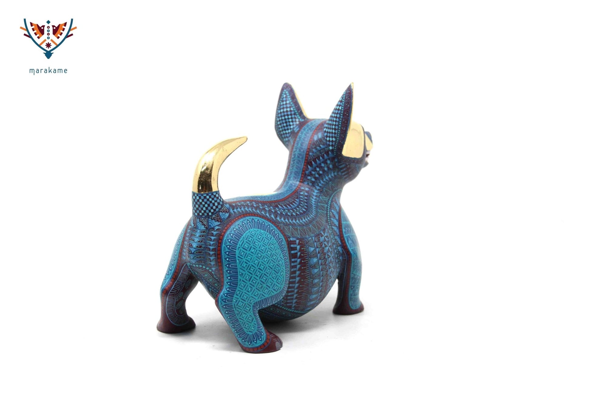 Preventa - Alebrije - Perro Tlalchichi VII - Arte Huichol - Marakame