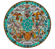 Wirikuta mieme - 45 x 45 cm. - 18 x 18 in. - Arte Huichol - Marakame