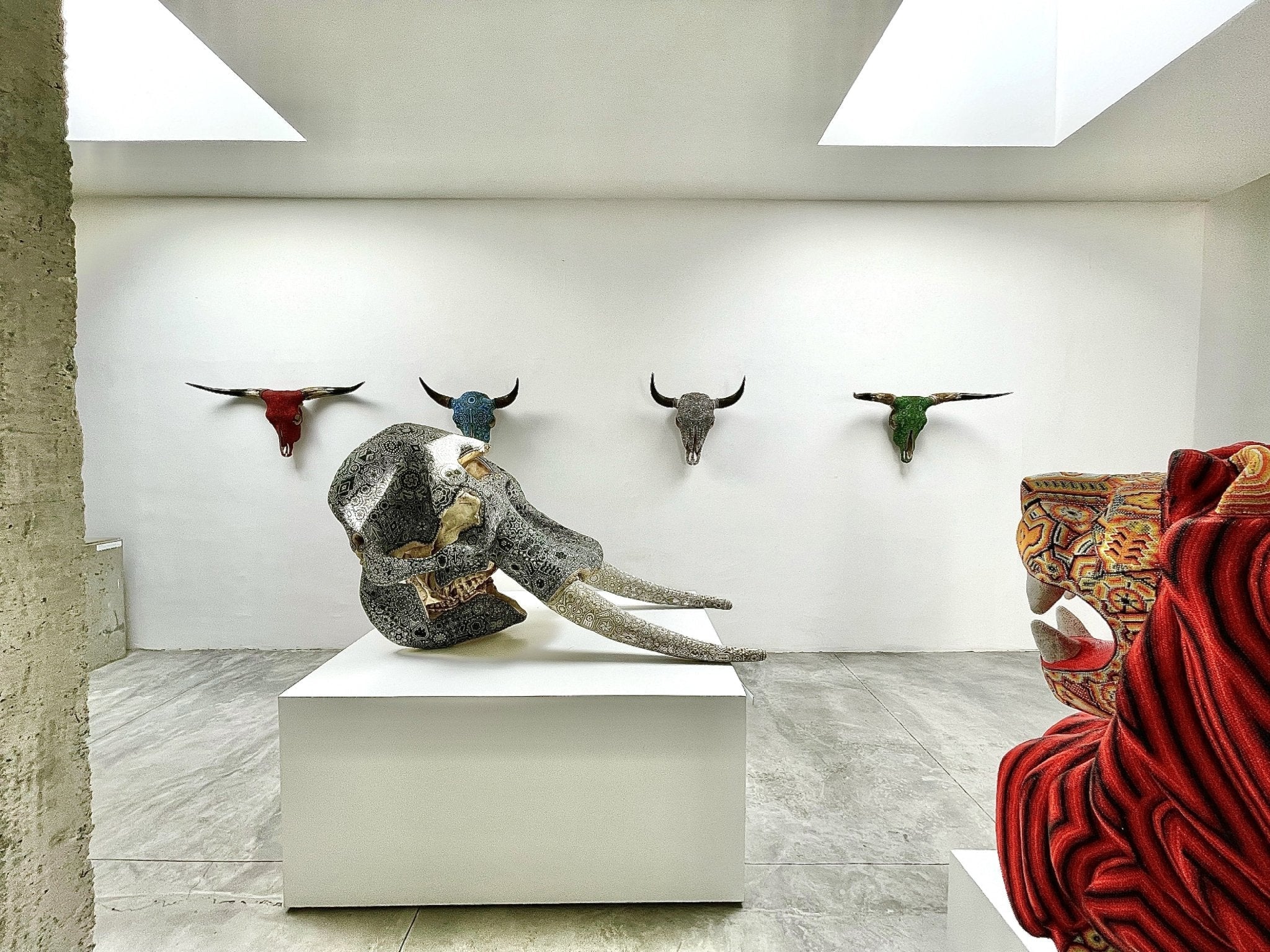 ウイチョル族の芸術における特別な頭蓋骨 - マラカメアート