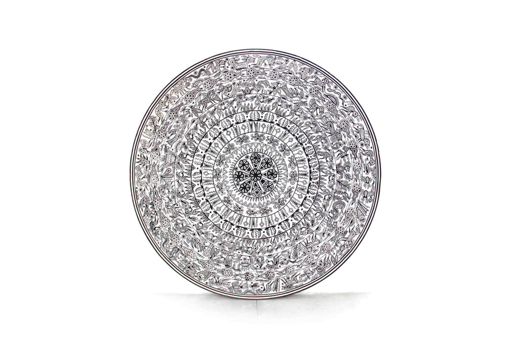 Garn Nierika - Huichol Art - Jícara - 160 cm. im Durchmesser - Huichol Art - Marakame