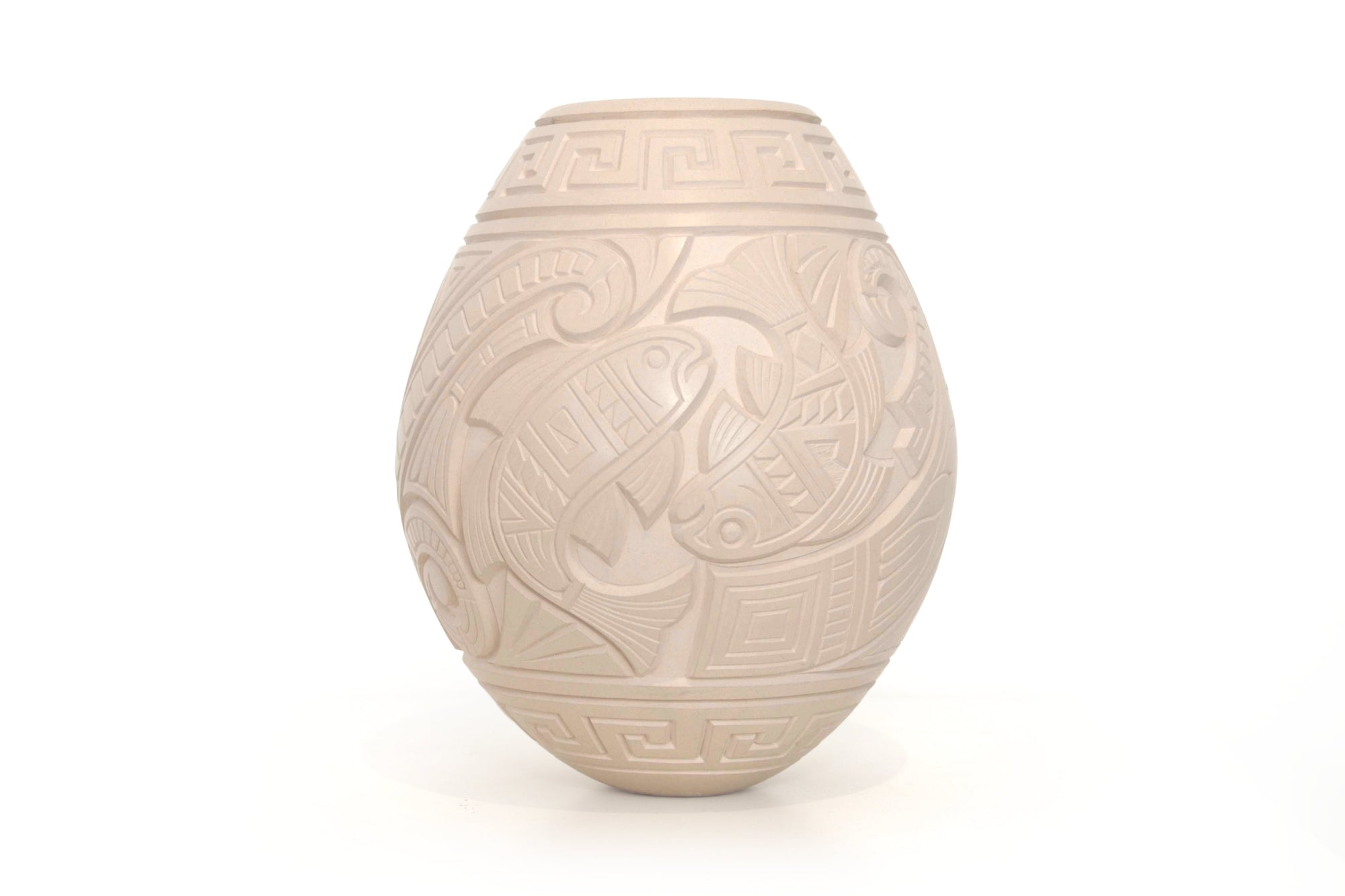 Cerámica de Mata Ortiz - Peces blancos