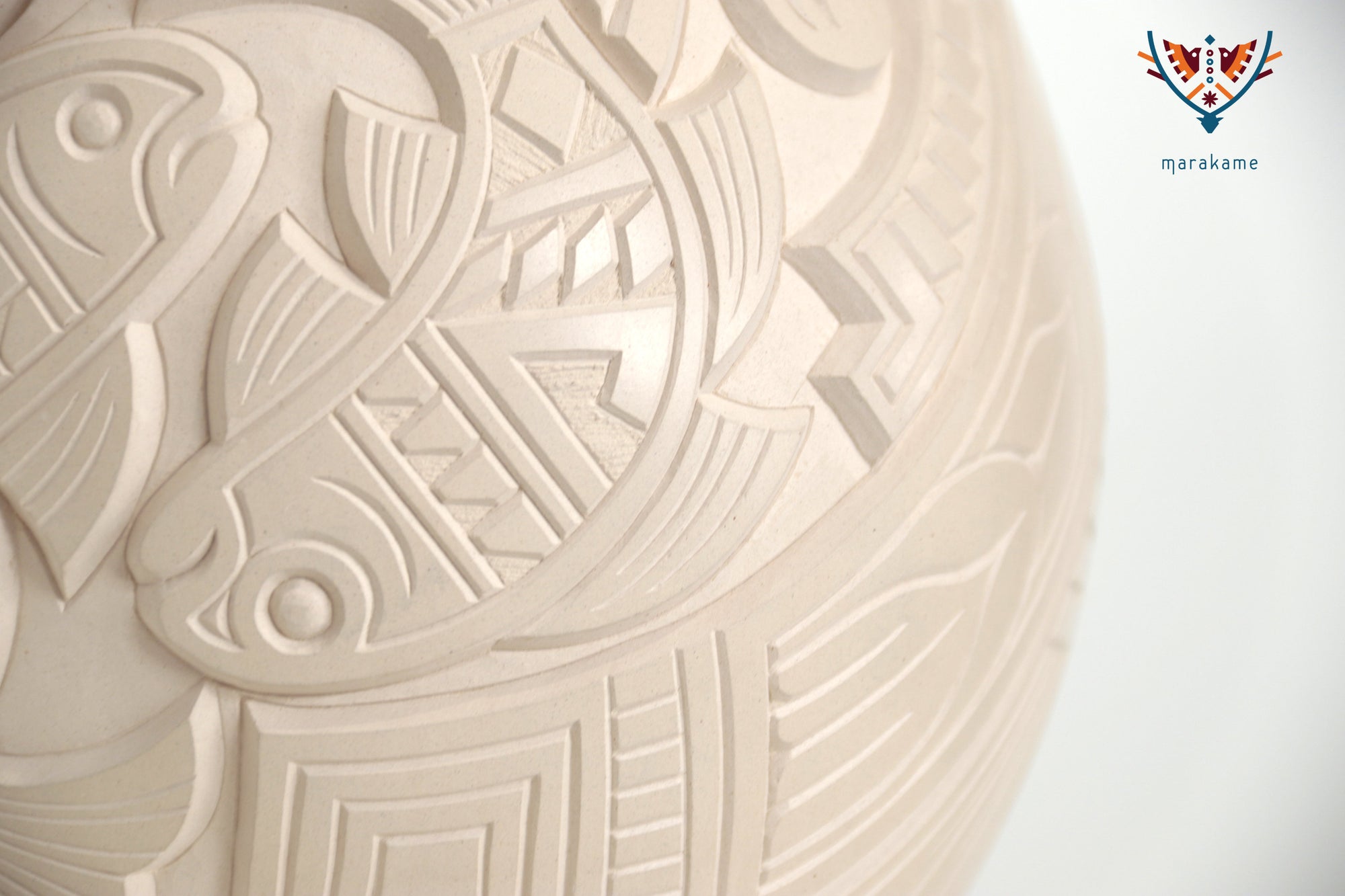 Cerámica de Mata Ortiz - Peces blancos