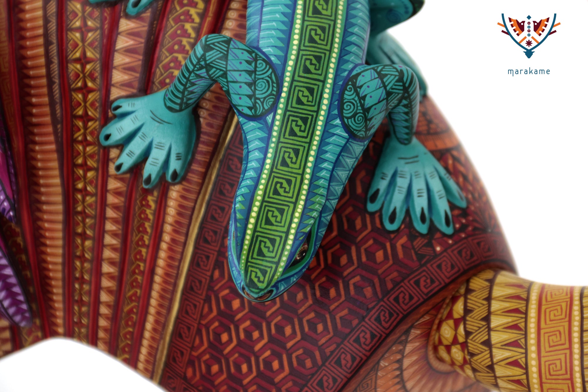 Alebrije - Armadillo con lechuza e iguana: los habitantes del sueño