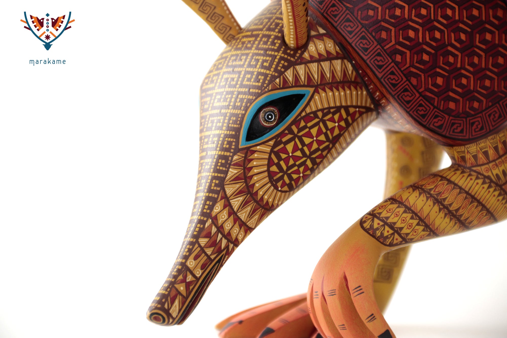 Alebrije - Armadillo con lechuza e iguana: los habitantes del sueño