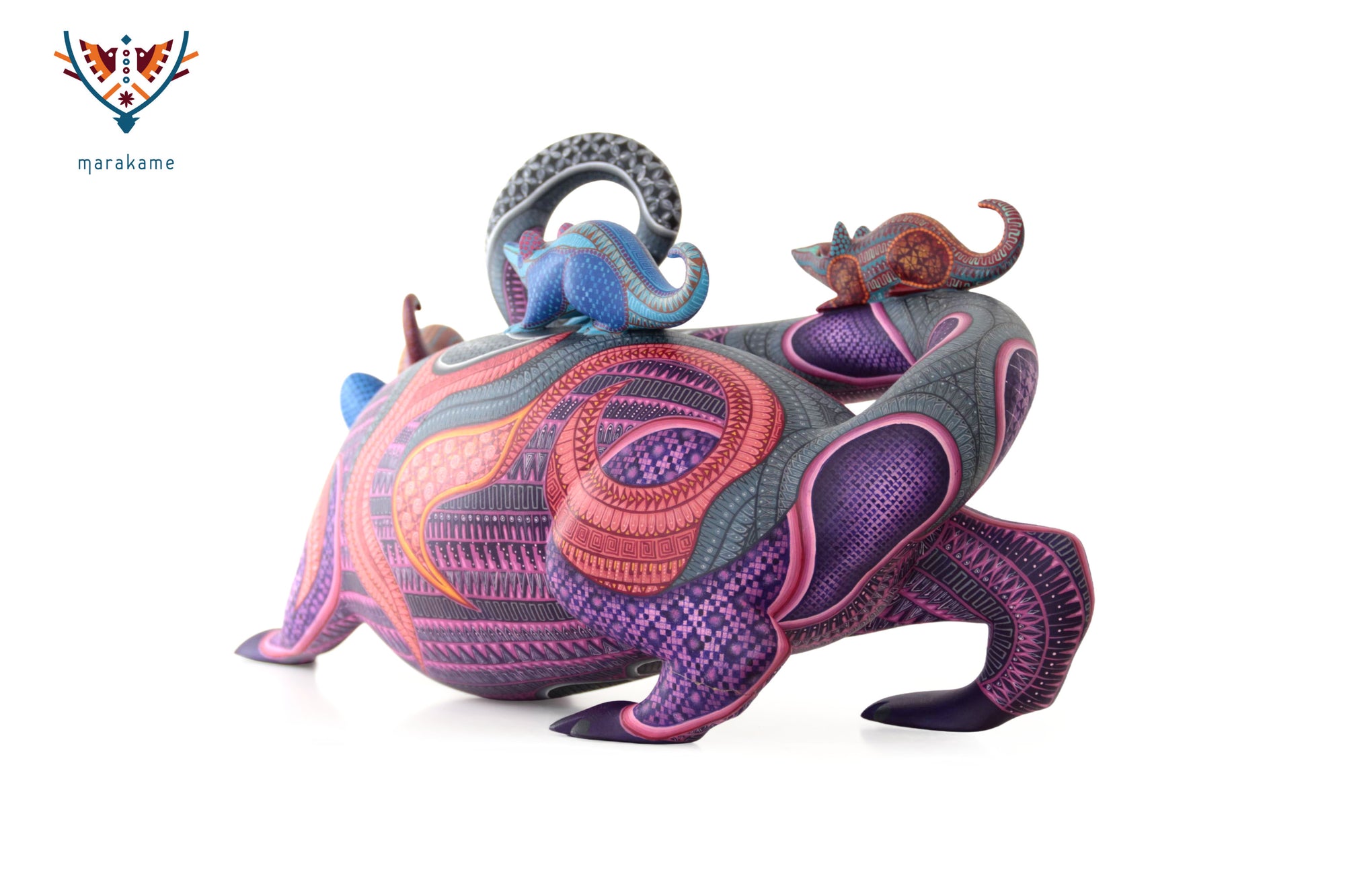 Alebrije - Tlacuacha con crías: los hijos de la noche