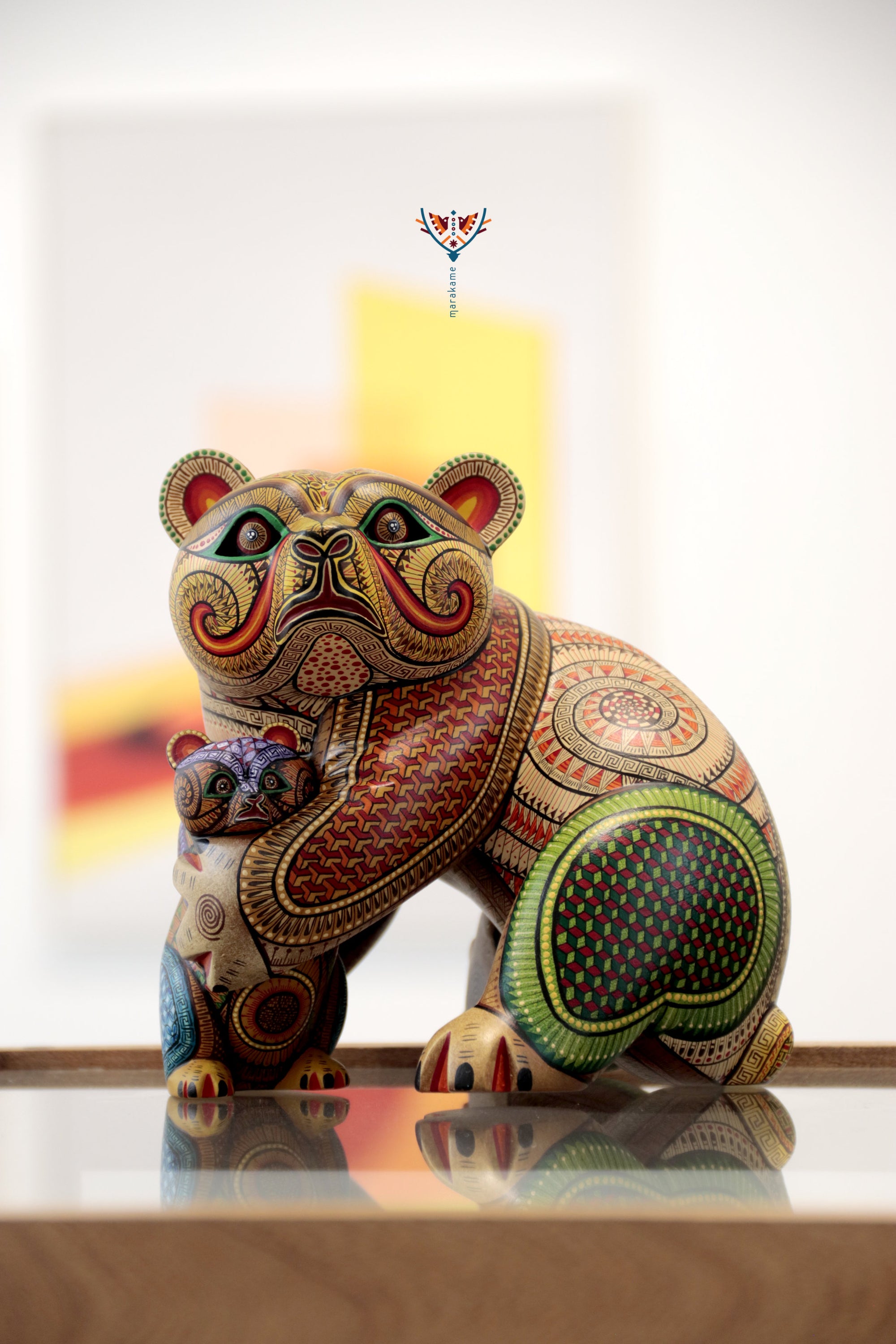 Alebrije – Oso con Cría – El Cuerpo como Refugio Ancestral