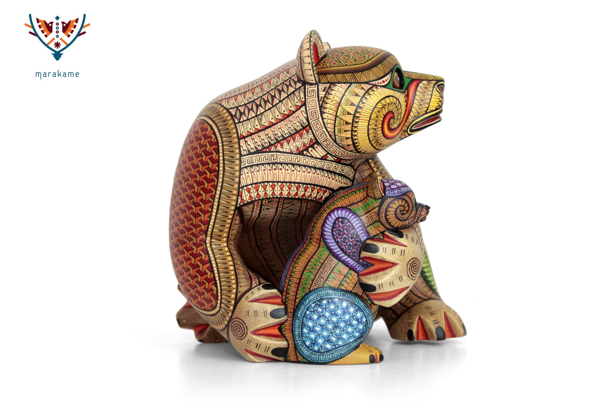 Alebrije – Oso con Cría – El Cuerpo como Refugio Ancestral