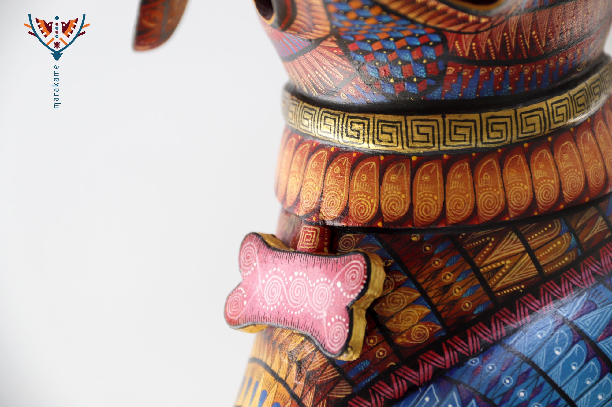 Alebrije - Perro zapoteca en espera - Collar personalizable
