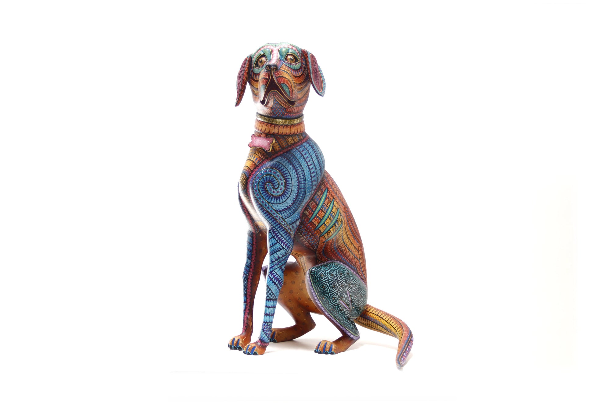 Alebrije - Perro zapoteca en espera - Collar personalizable