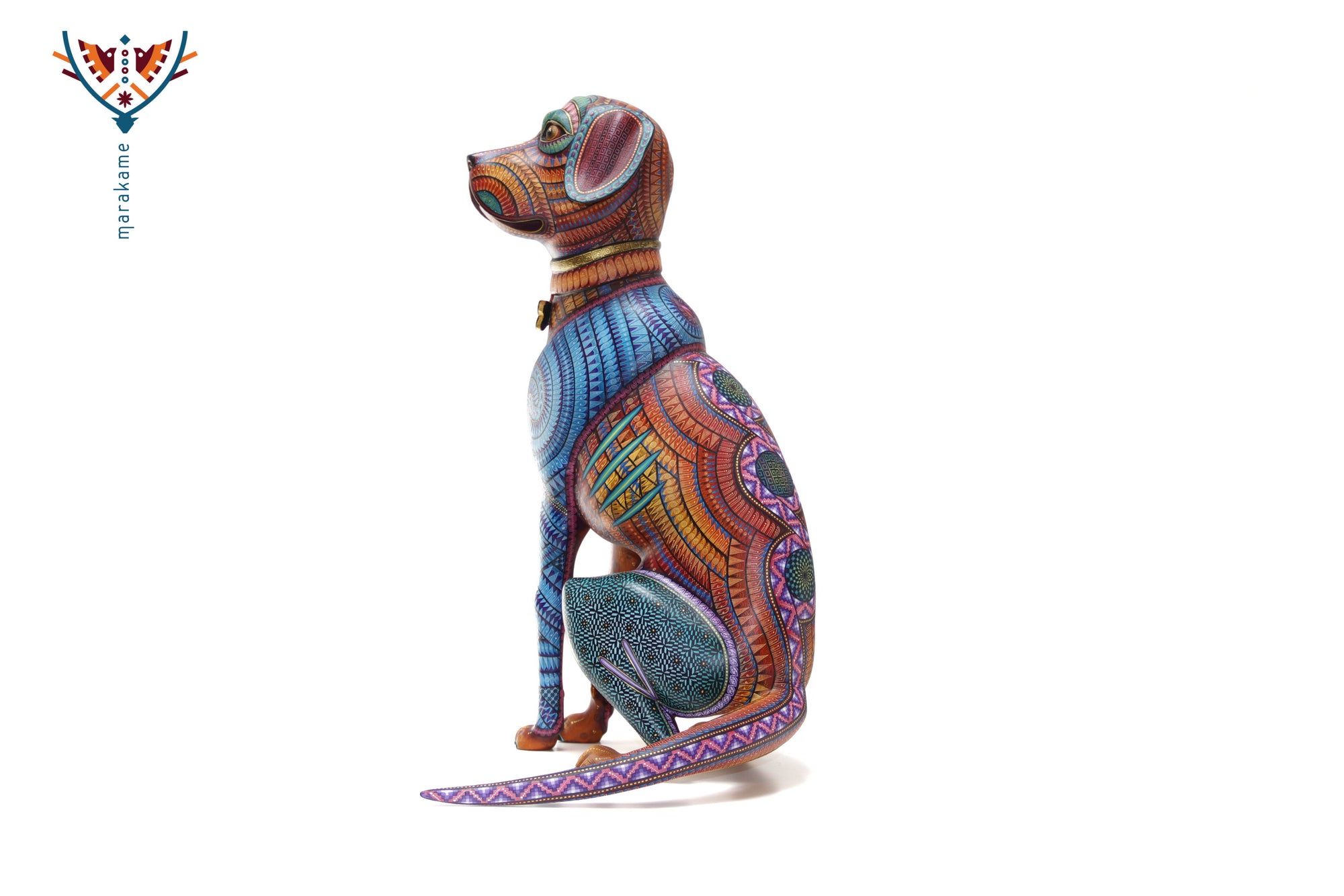 Alebrije - Perro zapoteca en espera - Collar personalizable