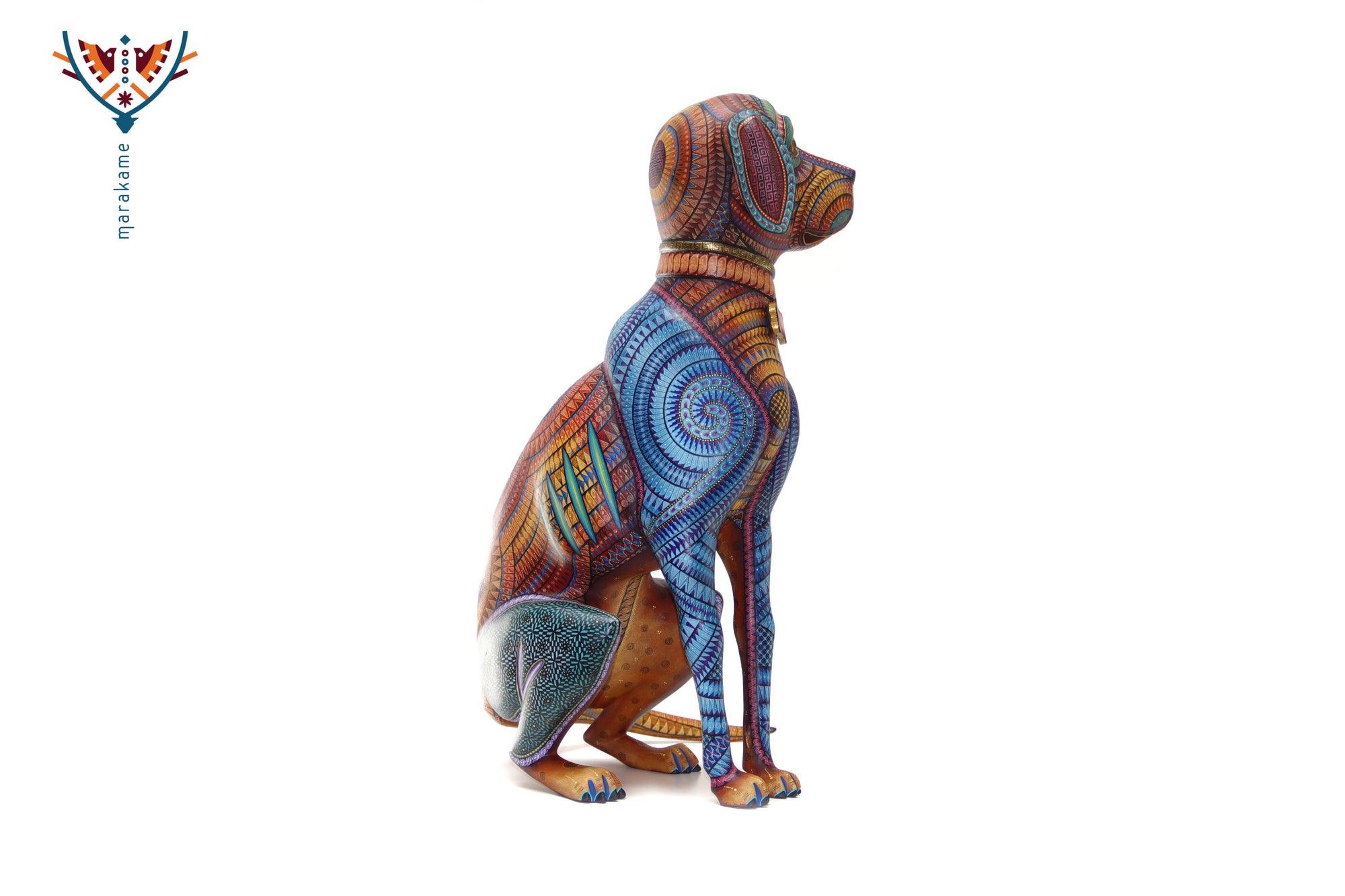 Alebrije - Perro zapoteca en espera - Collar personalizable